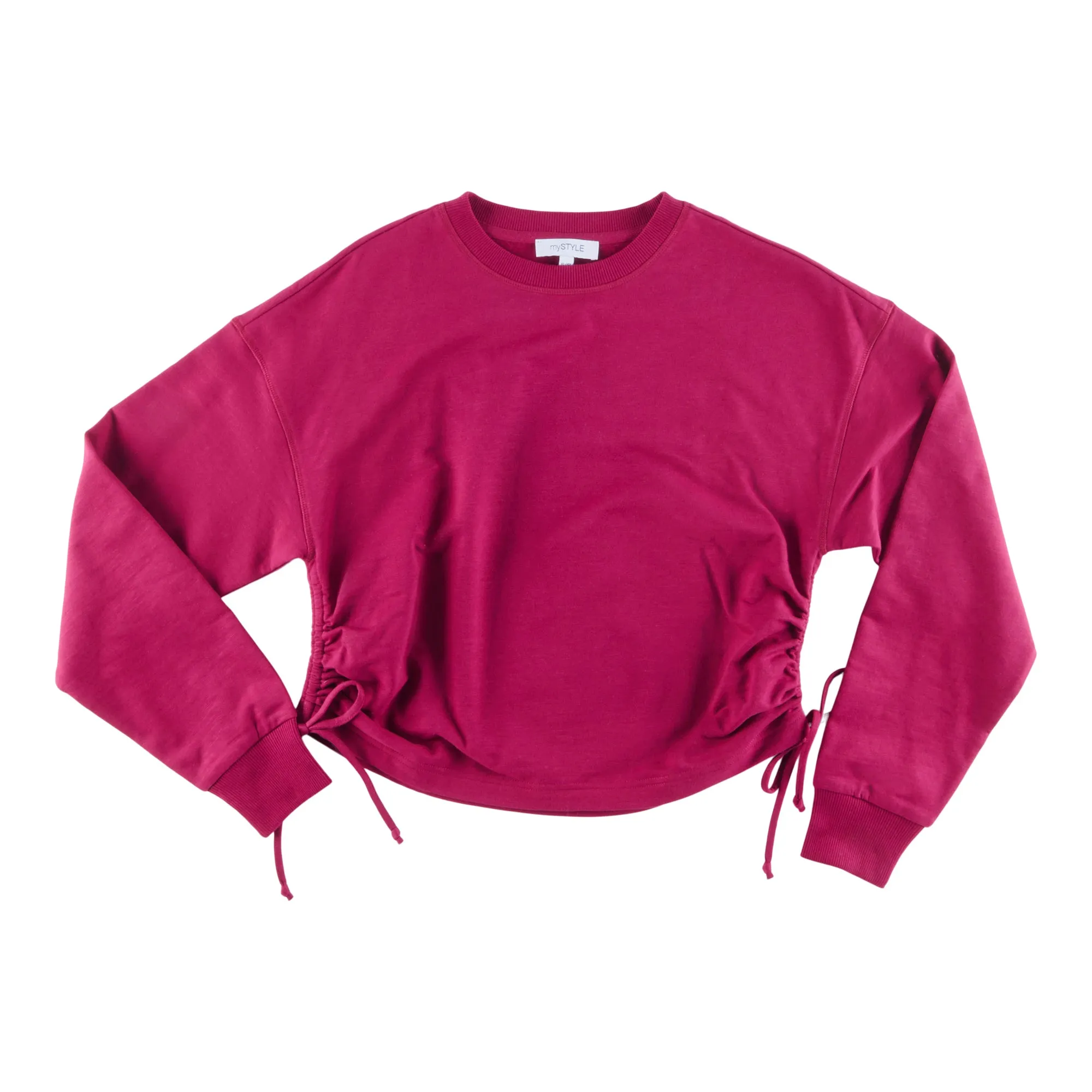 mySTYLE Women's Street Smart Side Ruch Fleece Crew Sweatshirt sold by Giant Tiger product image thumbnail 4