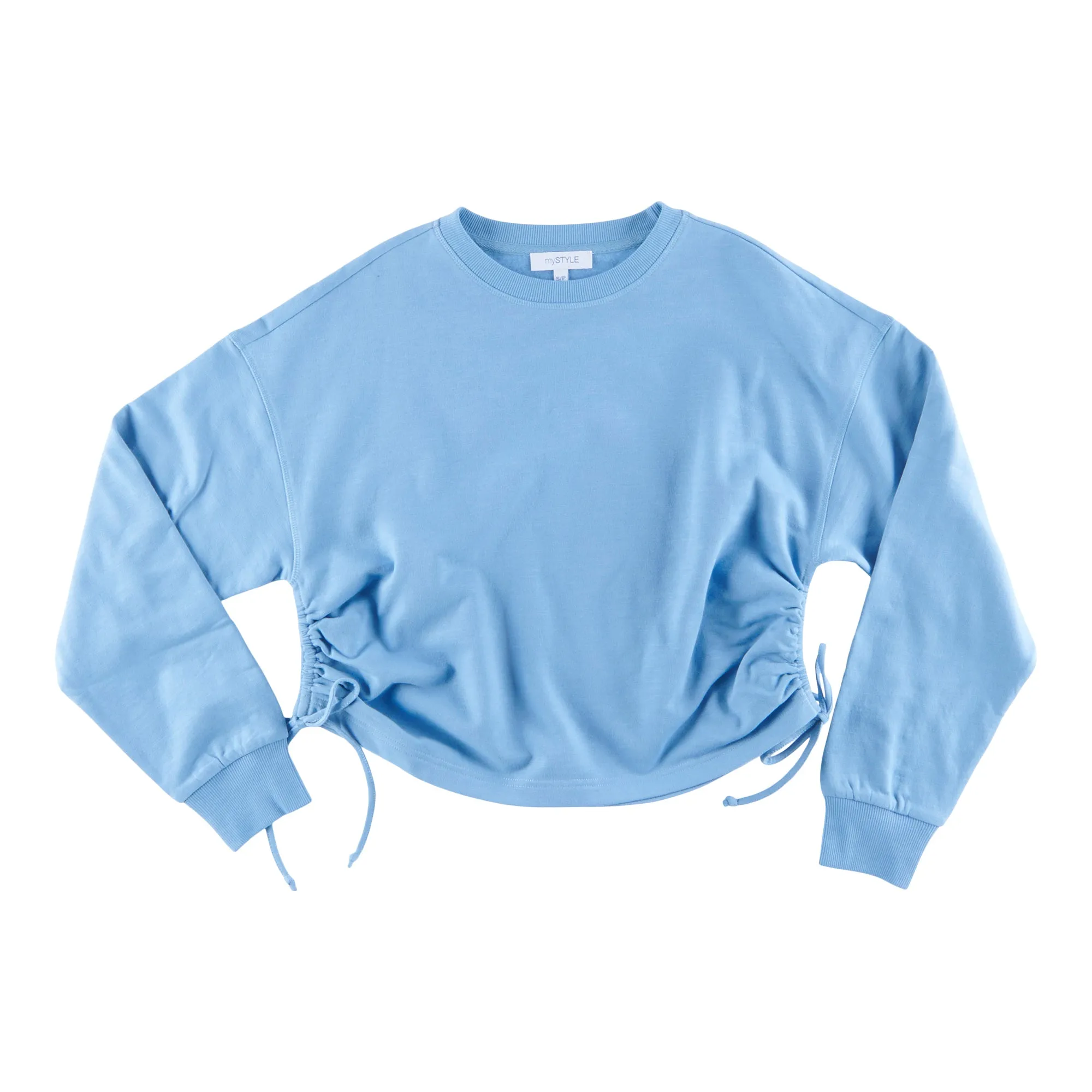 mySTYLE Women's Street Smart Side Ruch Fleece Crew Sweatshirt sold by Giant Tiger product image thumbnail 2