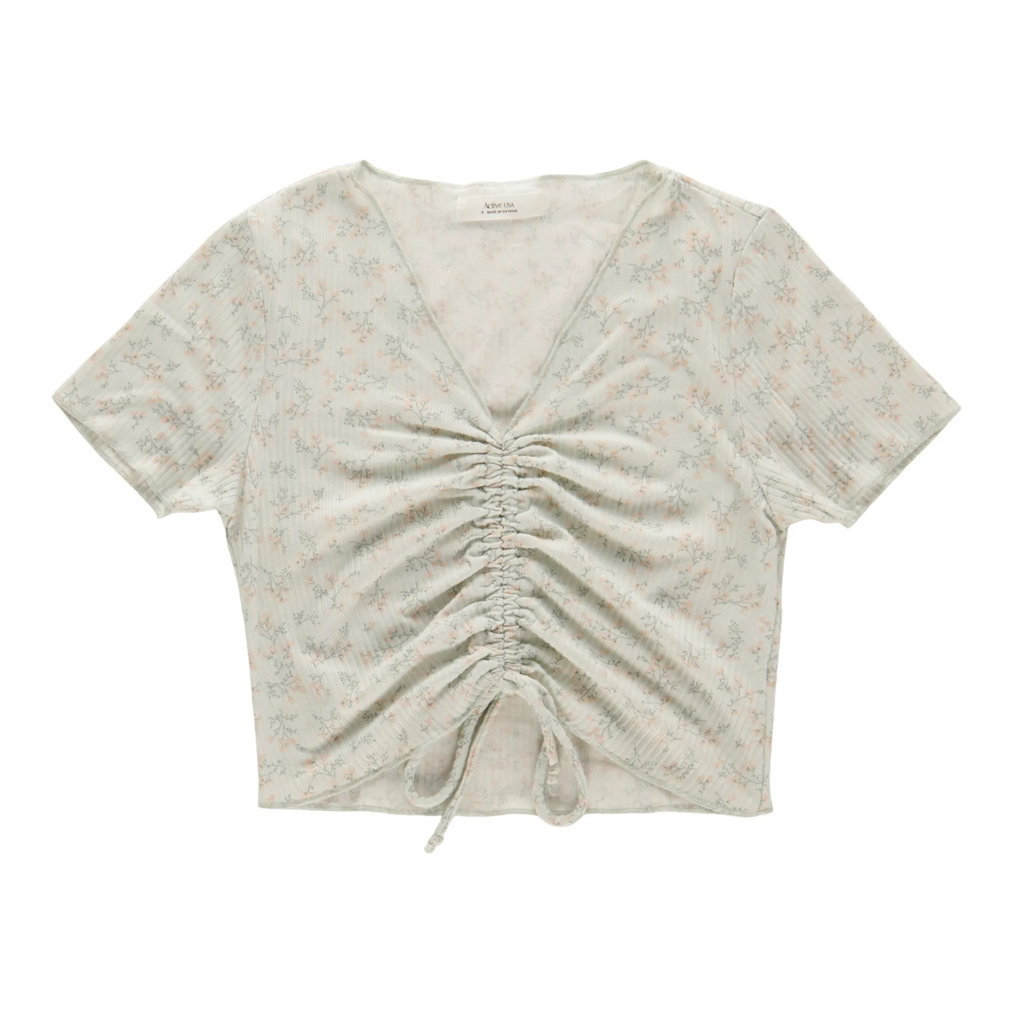 Women's Short Sleeve V-Neck Side Ruched Top sold by Giant Tiger product image thumbnail 3