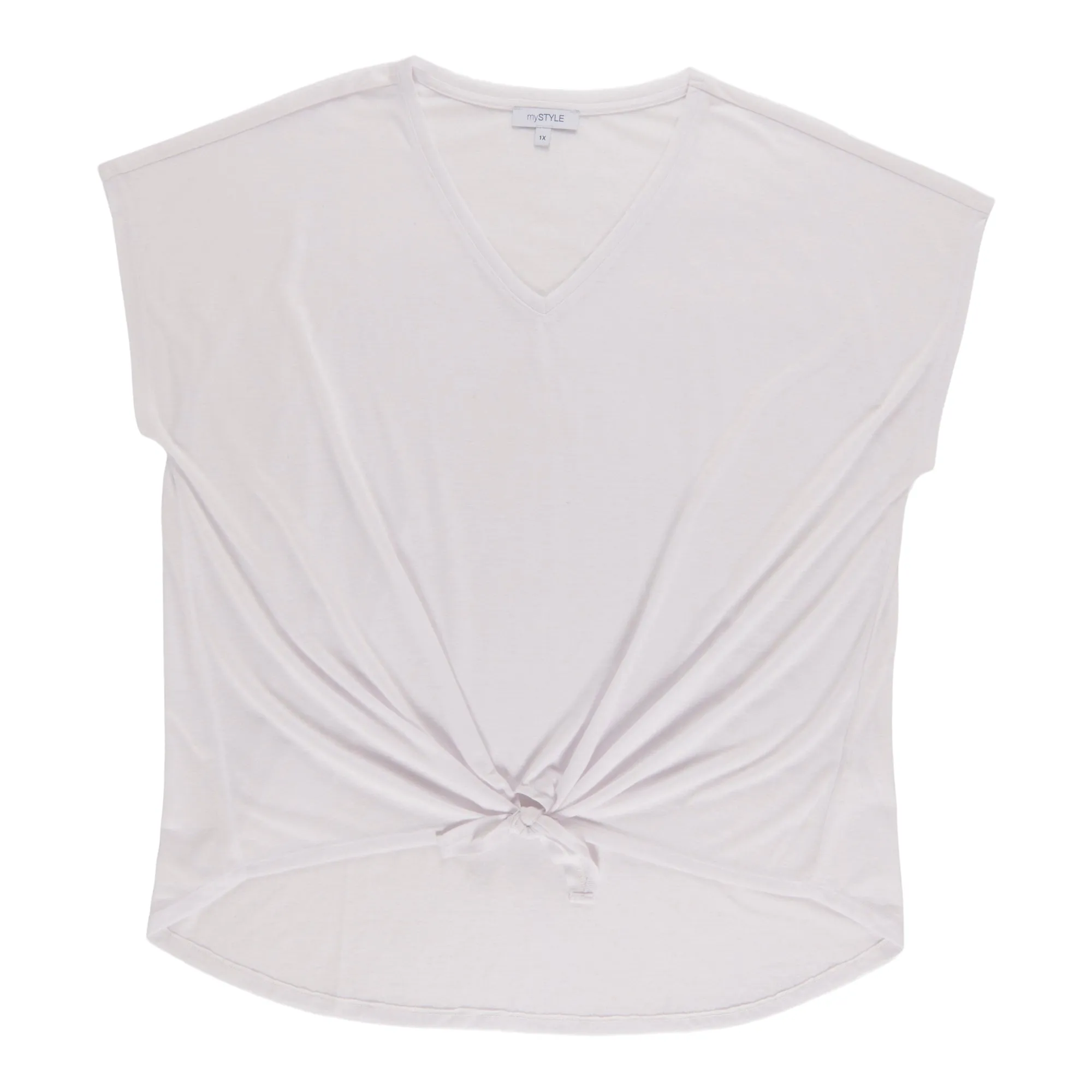 mySTYLE Women's Plus V-Neck T-Shirt sold by Giant Tiger