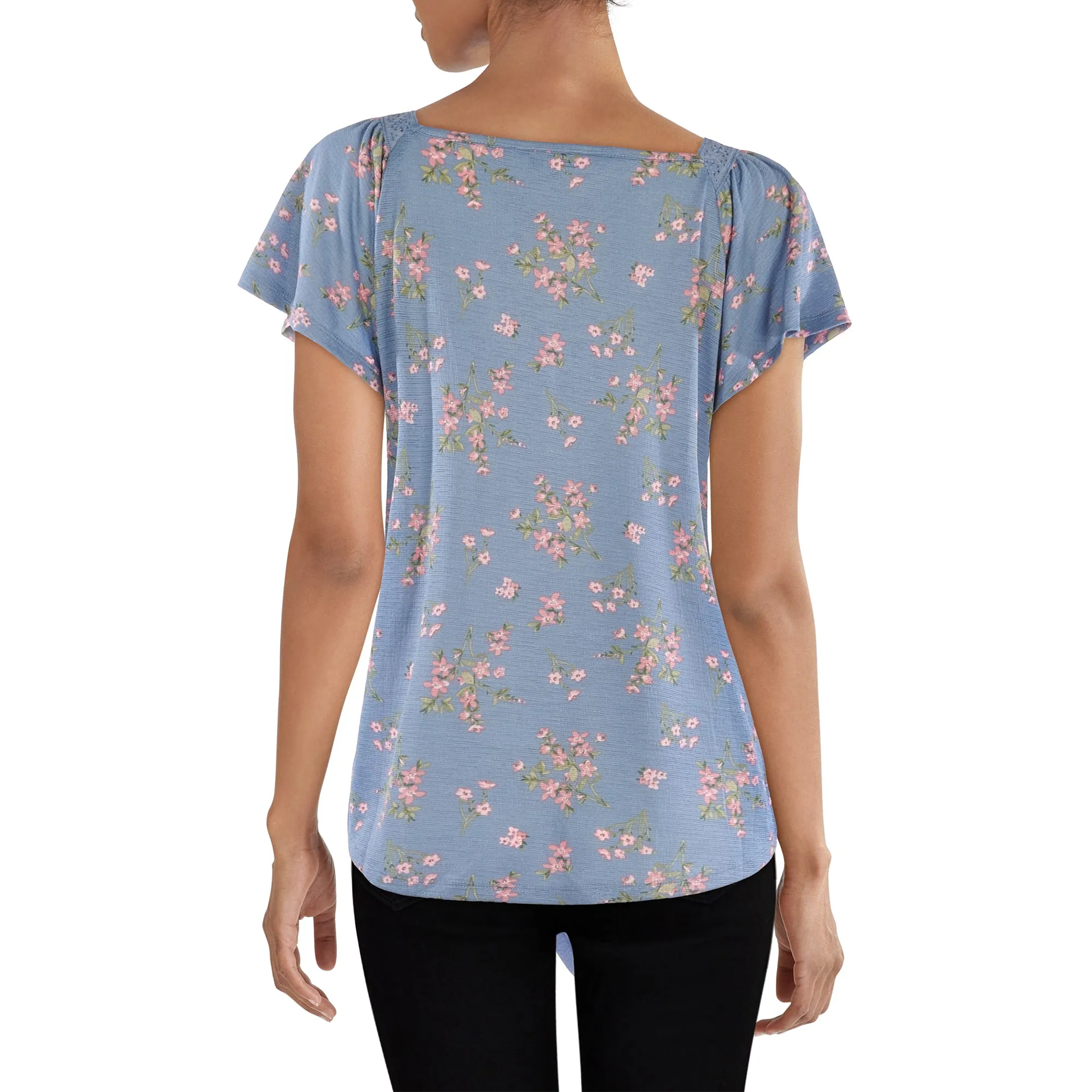 mySTYLE Women's Festival Printed Tie Front Flutter Top sold by Giant Tiger product image thumbnail 2