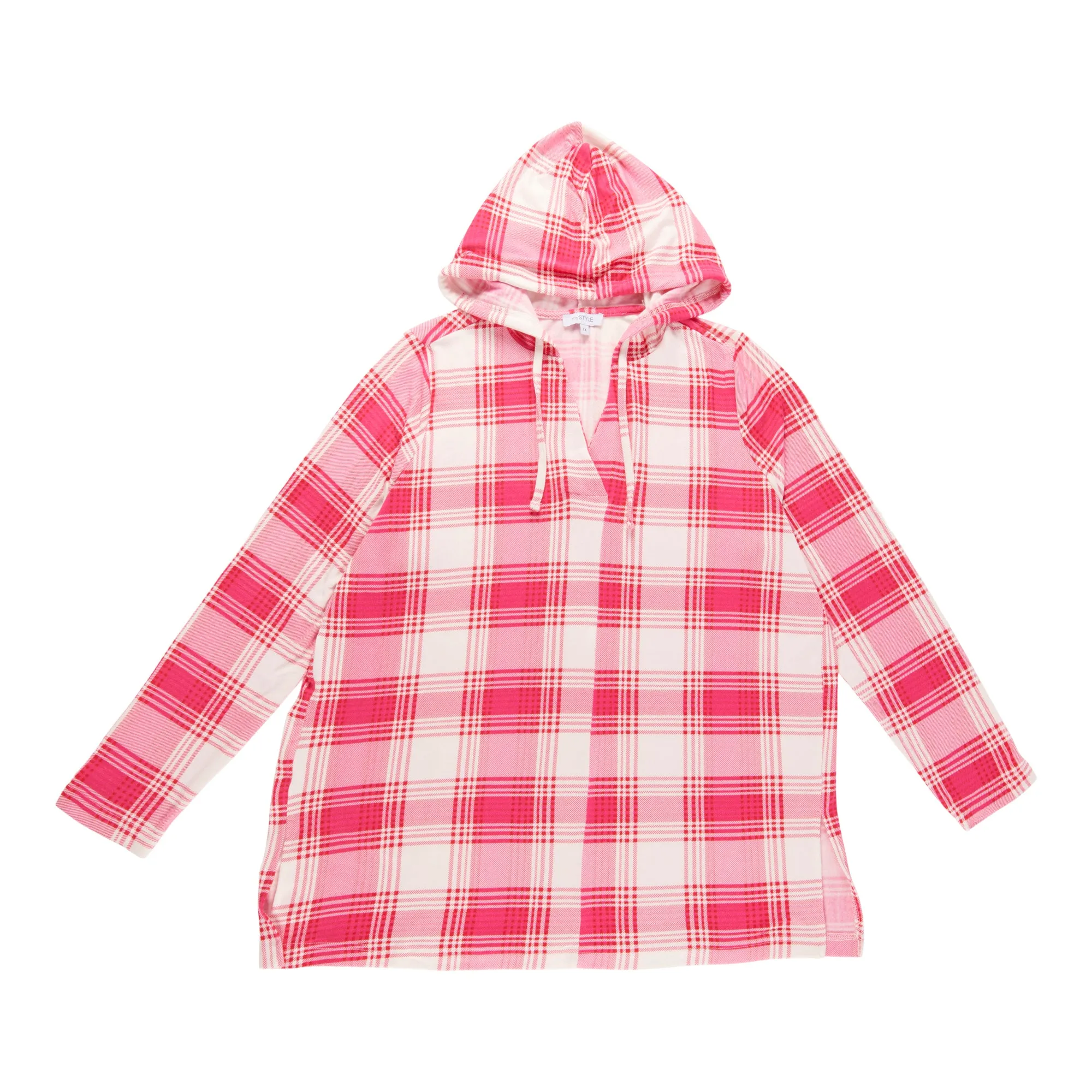 mySTYLE Women's Plus Hooded Plaid Top sold by Giant Tiger product image thumbnail 2