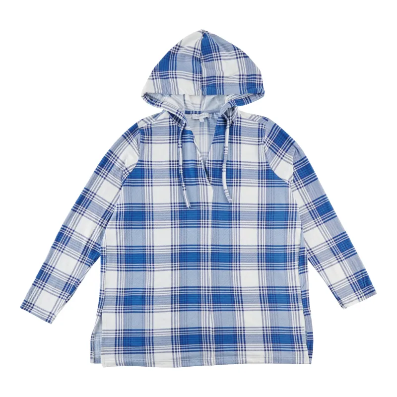 mySTYLE Women's Plus Hooded Plaid Top sold by Giant Tiger