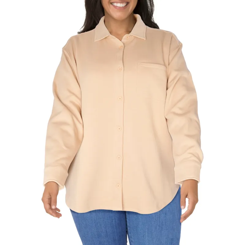 mySTYLE Women's Plus Fleece Shacket sold by Giant Tiger