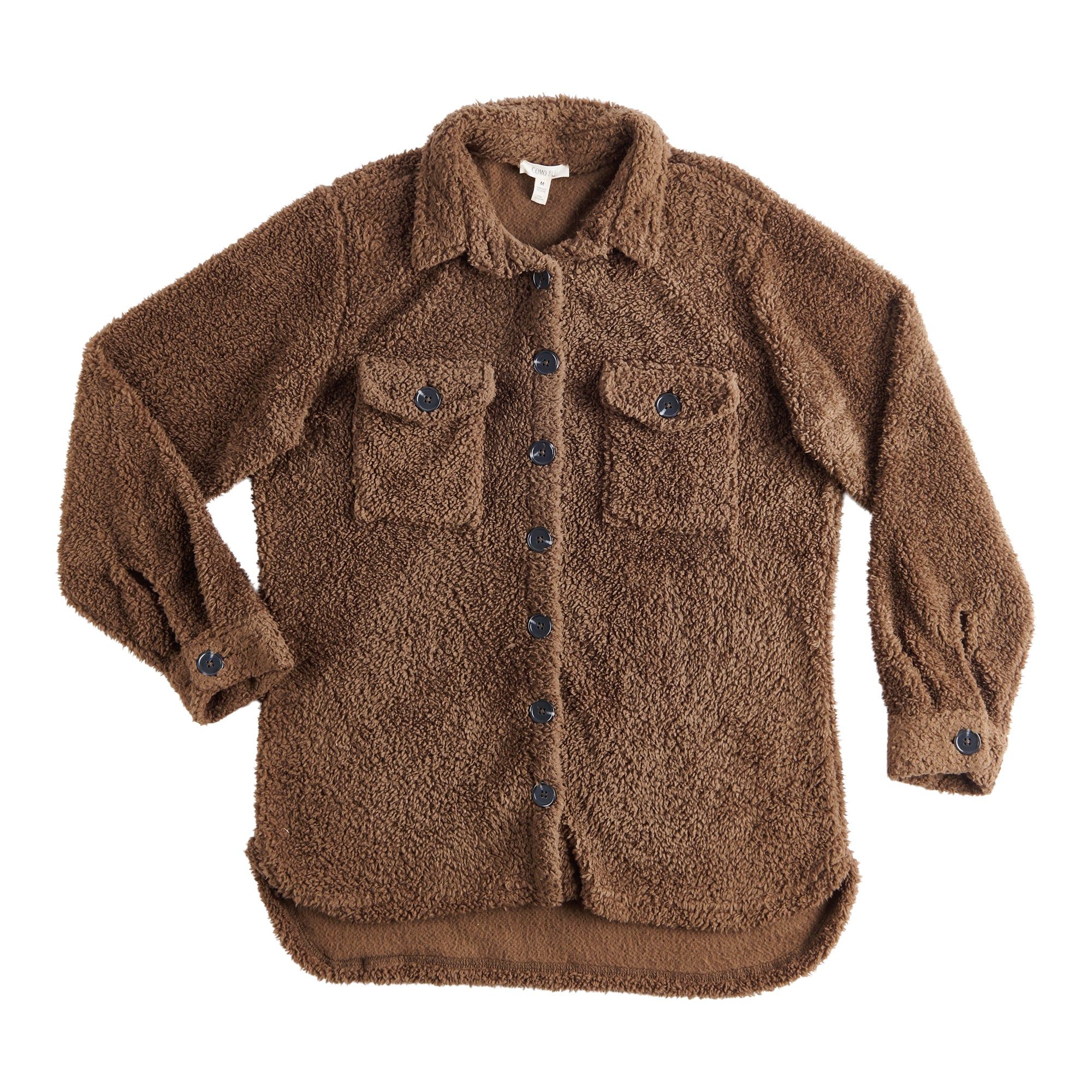 Women's Fleece Shacket sold by Giant Tiger