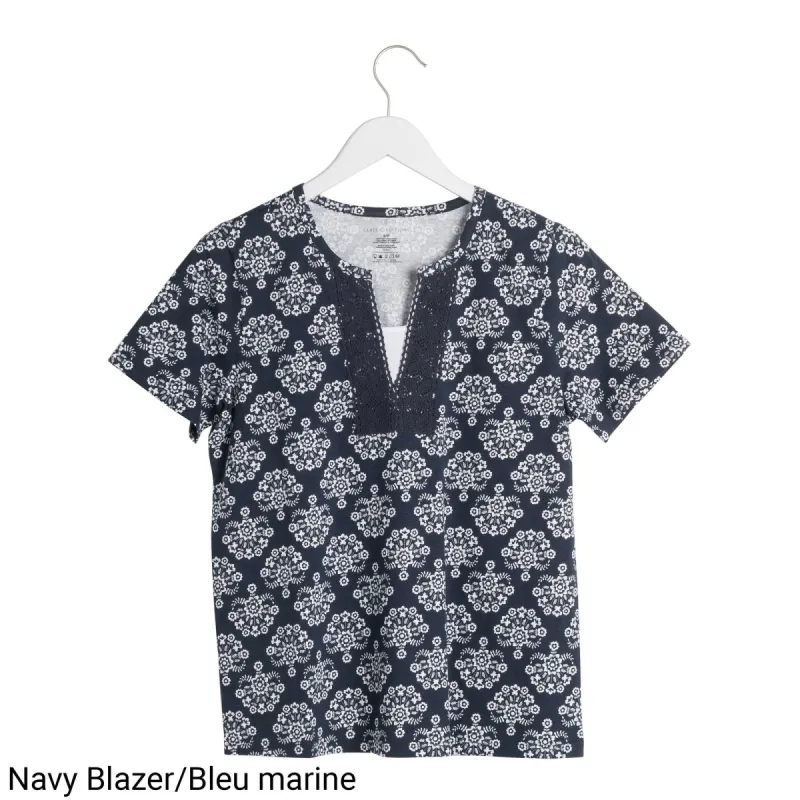 Classic Edition Women's Printed Crochet 2-Fer T-Shirt - S-XXL sold by Giant Tiger