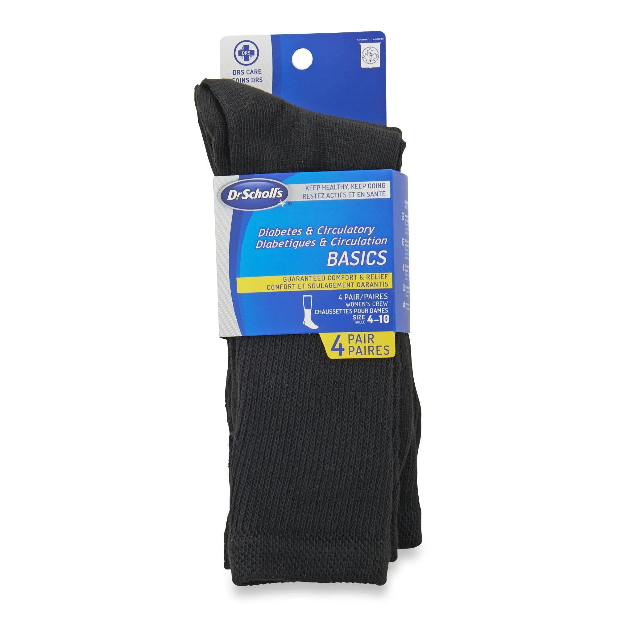 Dr. Scholls Women's Diabetic Socks, 4-10, 4-Pack sold by Giant Tiger