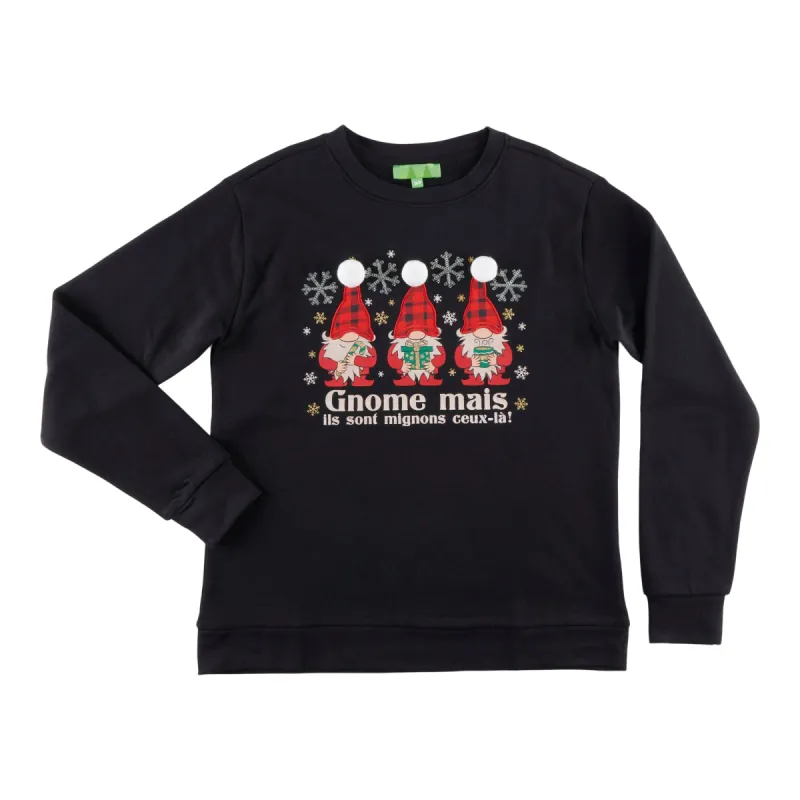 Comfy Cozy Women's Fleece Novelty Sweater, French sold by Giant Tiger