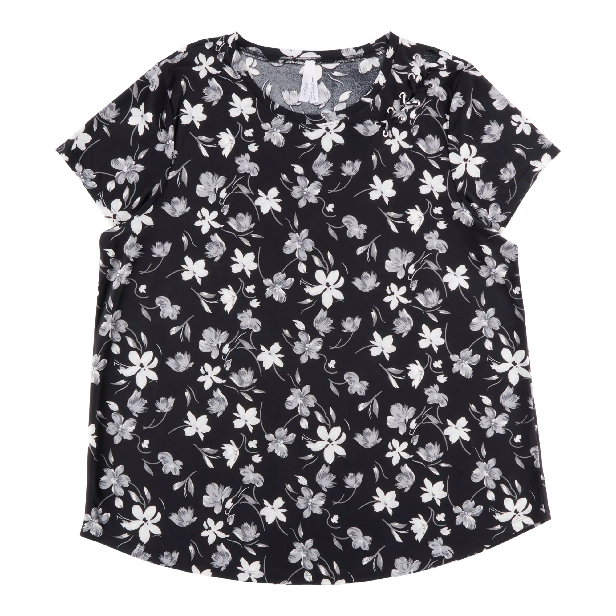 Women's Plus Short Sleeve Top with Side Lace Detailing sold by Giant Tiger product image thumbnail 2