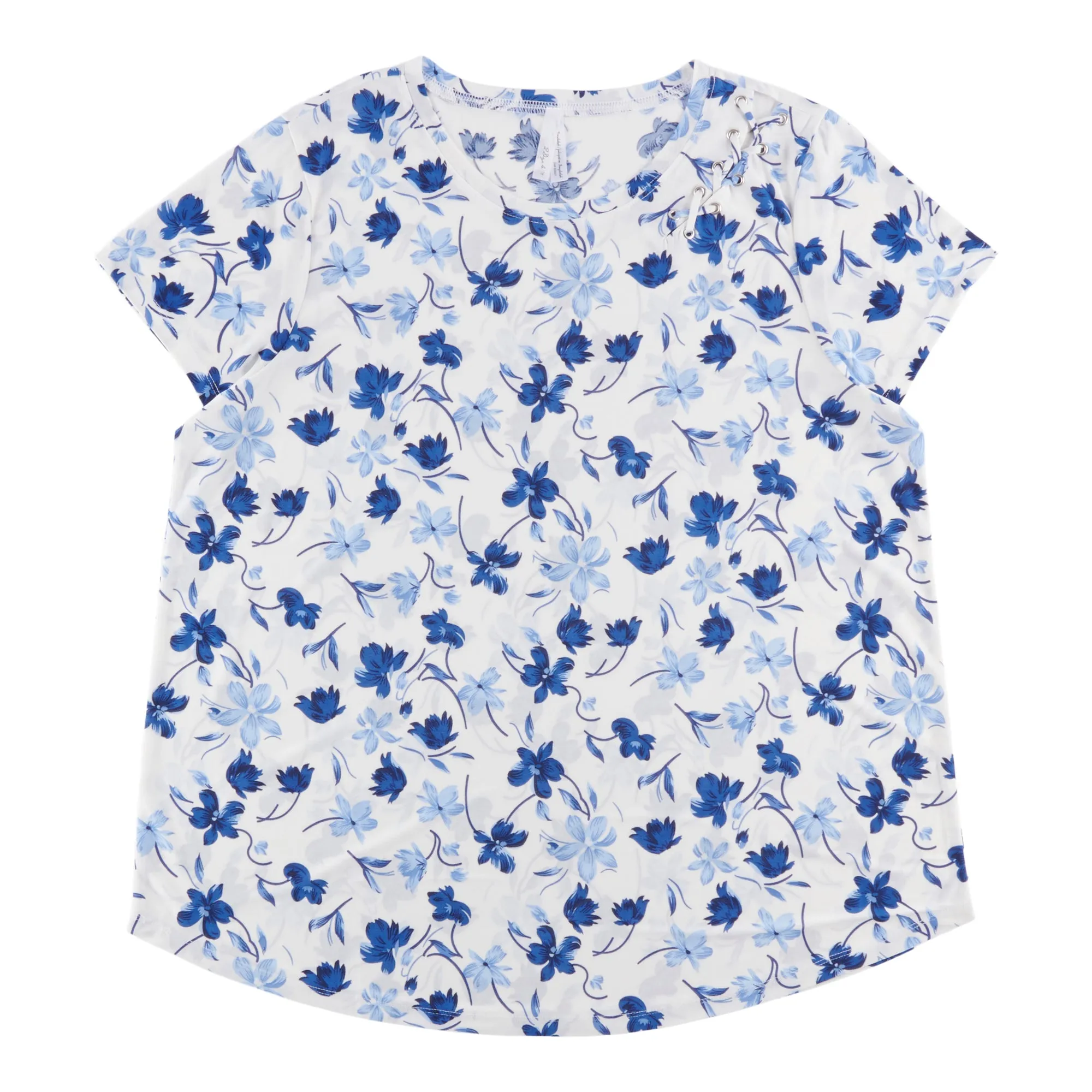 Women's Plus Short Sleeve Top with Side Lace Detailing sold by Giant Tiger product image thumbnail 4