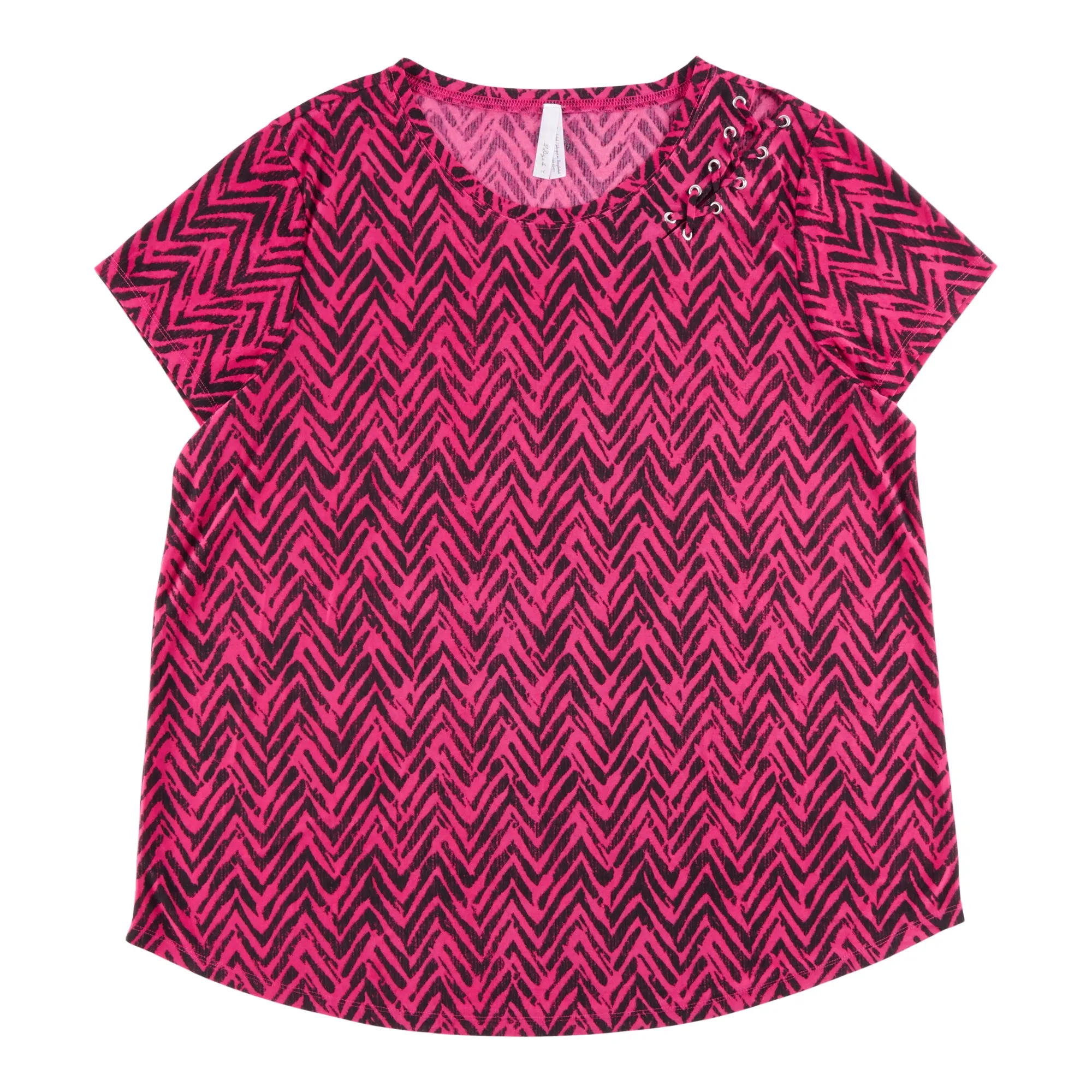 Women's Plus Short Sleeve Top with Side Lace Detailing sold by Giant Tiger product image thumbnail 3