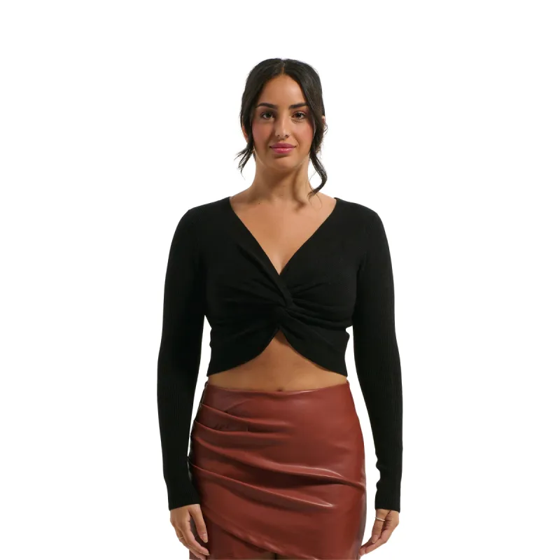 Women's Cropped Front Knot Sweater sold by Giant Tiger