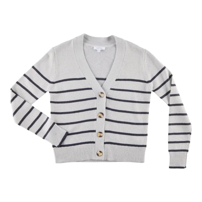 mySTYLE Women's New Wave Stripe Cardigan sold by Giant Tiger
