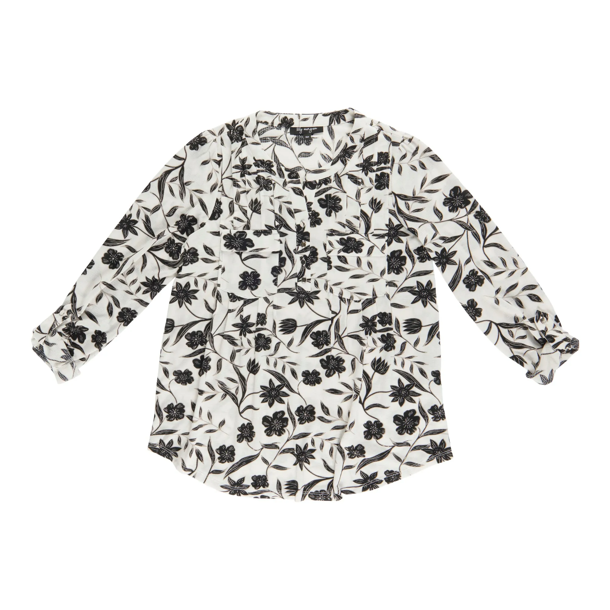 lily morgan Women's V-Neck Crinkle Blouse sold by Giant Tiger