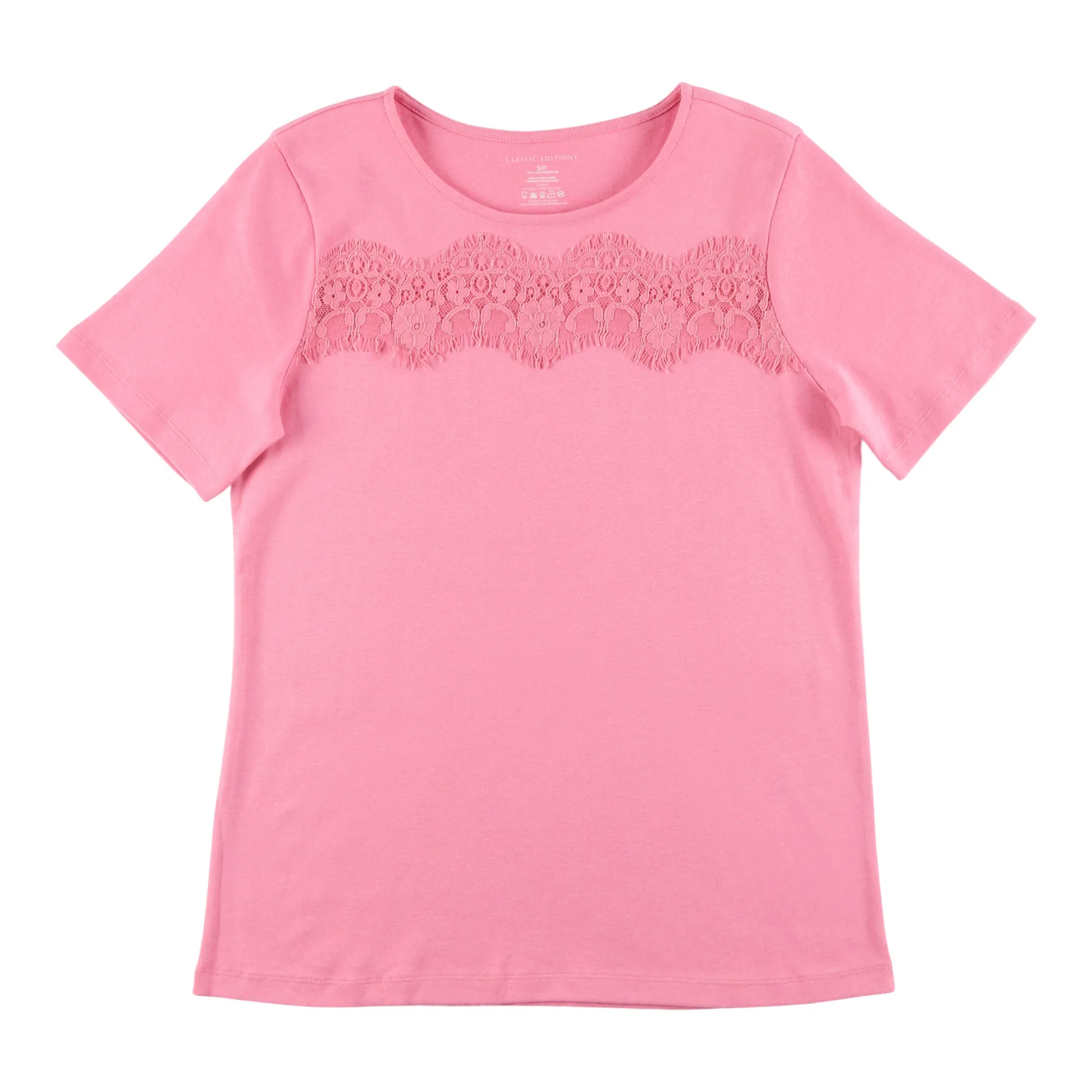 Classic Editions Women's Summer Look Cotton Short Sleeve Top with Crochet Detailing sold by Giant Tiger product image thumbnail 2