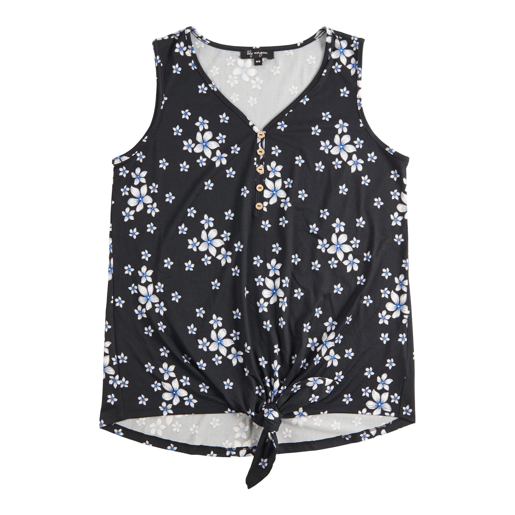 lily morgan Women's Urban Chic Printed Tie Front Tank Top sold by Giant Tiger