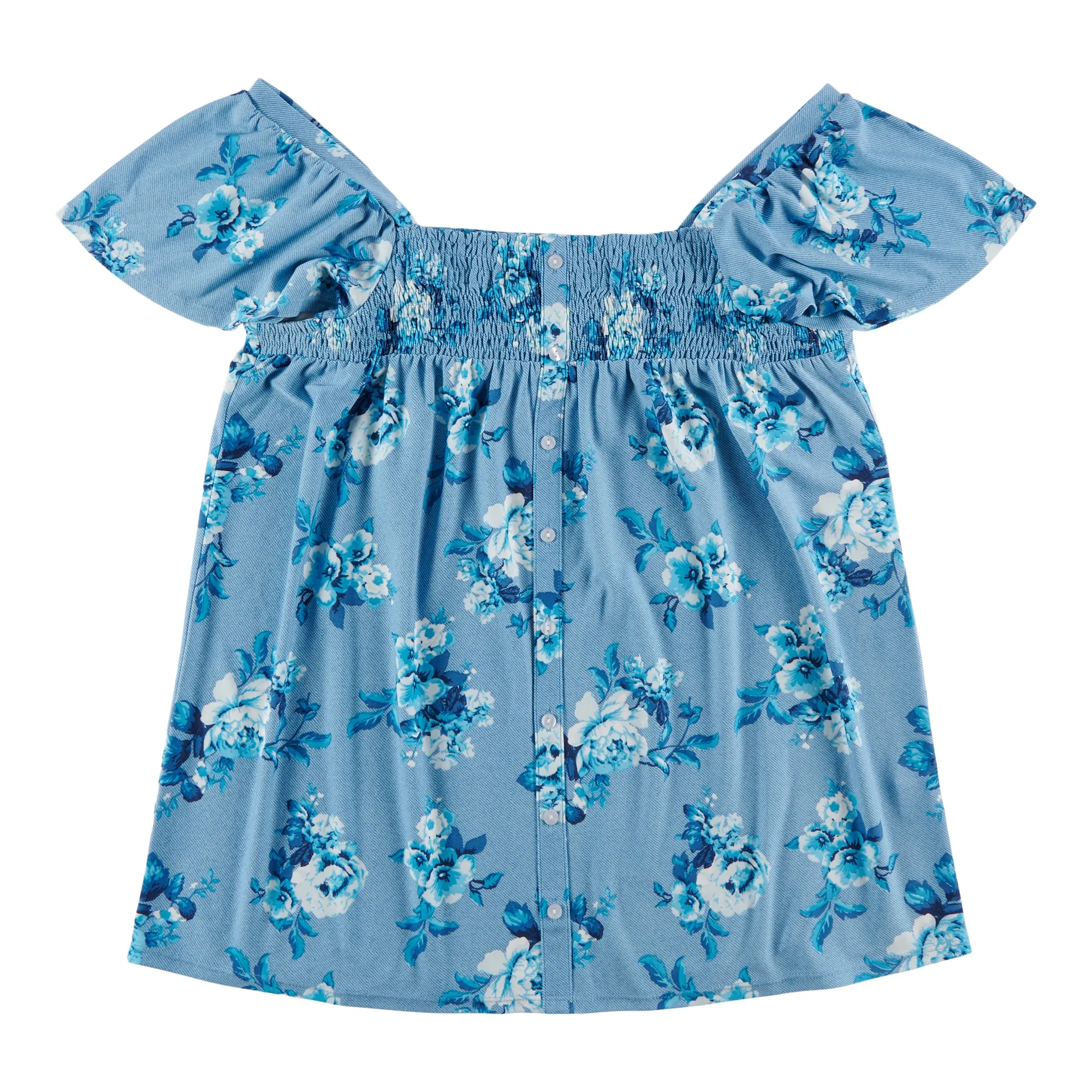 lily morgan Women's Ocean Blues Smocked Top sold by Giant Tiger product image thumbnail 2