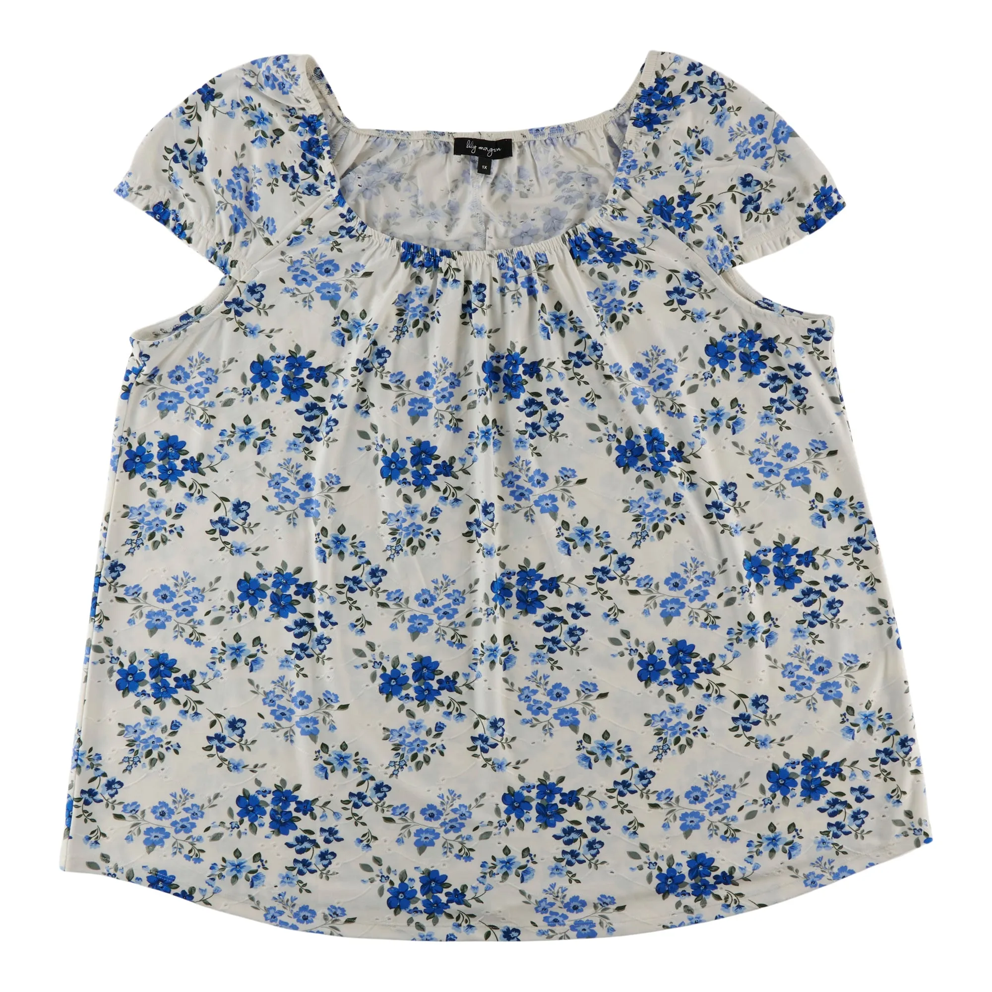 lily morgan Women's Plus Printed Round Neck Blouse sold by Giant Tiger product image thumbnail 3