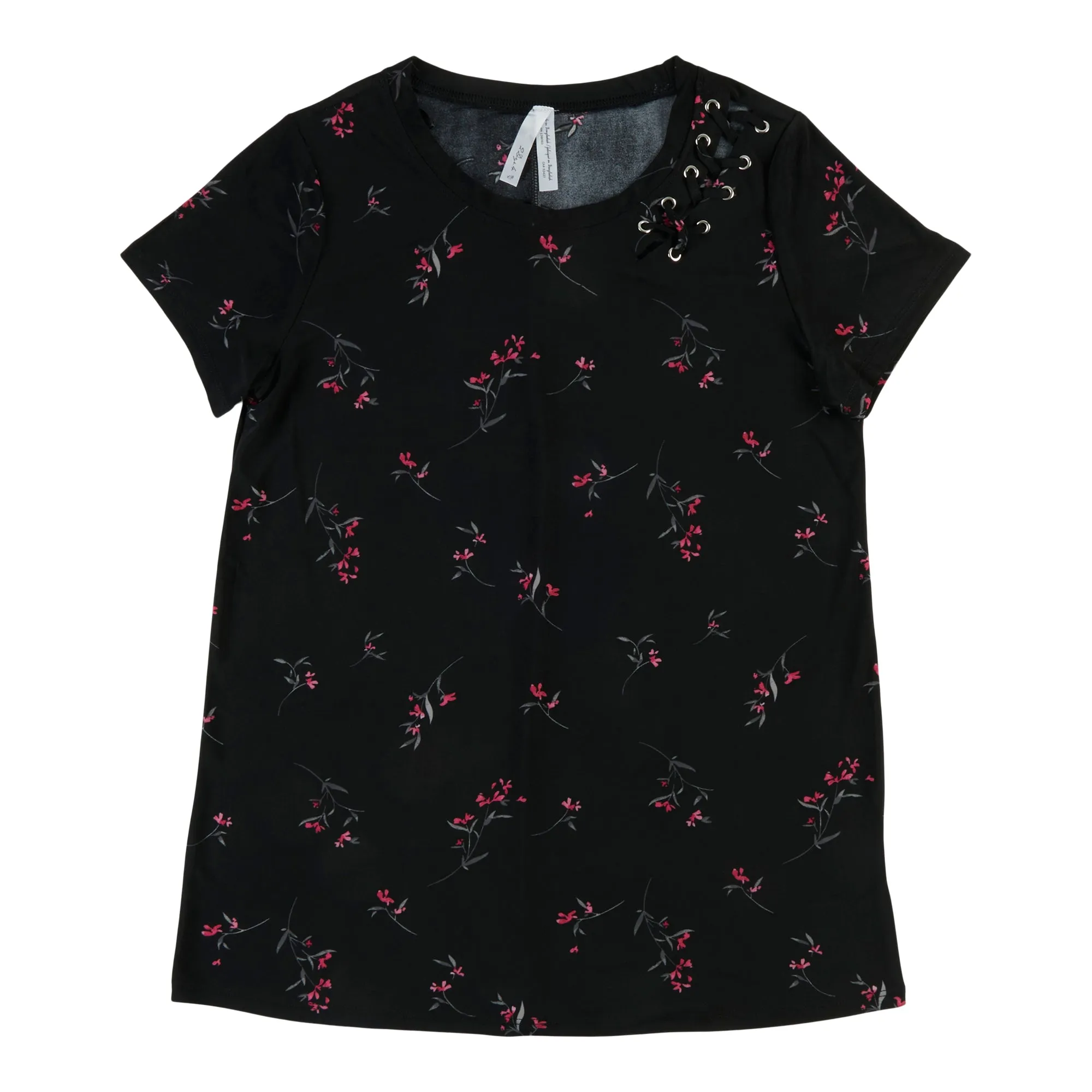 Women's All-Over Print Eyelet Trim Top sold by Giant Tiger