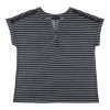 lily morgan Women's Plus Printed V-Neck Button Detail Blouse sold by Giant Tiger