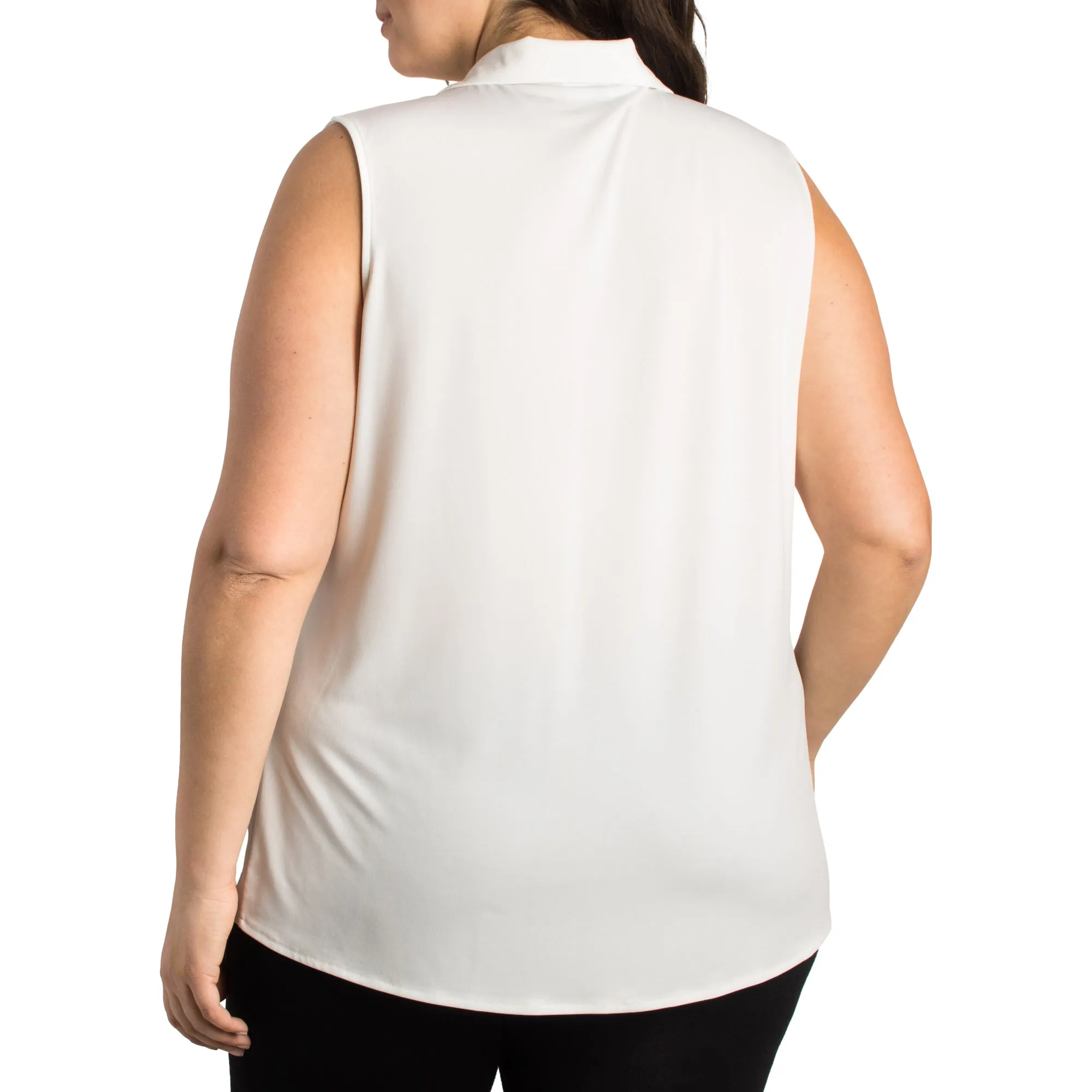 lily morgan Women's Plus Solid Tie-Front Top sold by Giant Tiger product image thumbnail 4