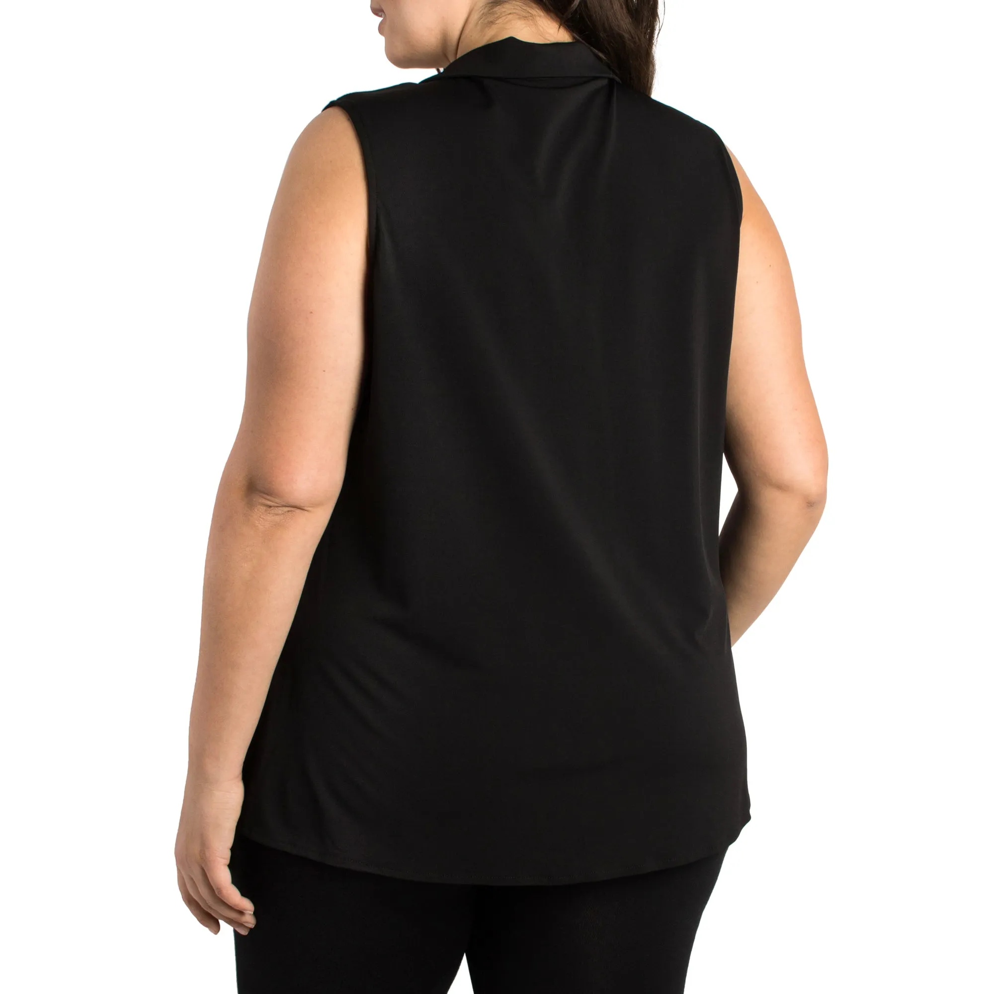 lily morgan Women's Plus Solid Tie-Front Top sold by Giant Tiger product image thumbnail 2