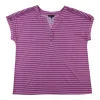 lily morgan Women's Plus Printed V-Neck Button Detail Blouse sold by Giant Tiger