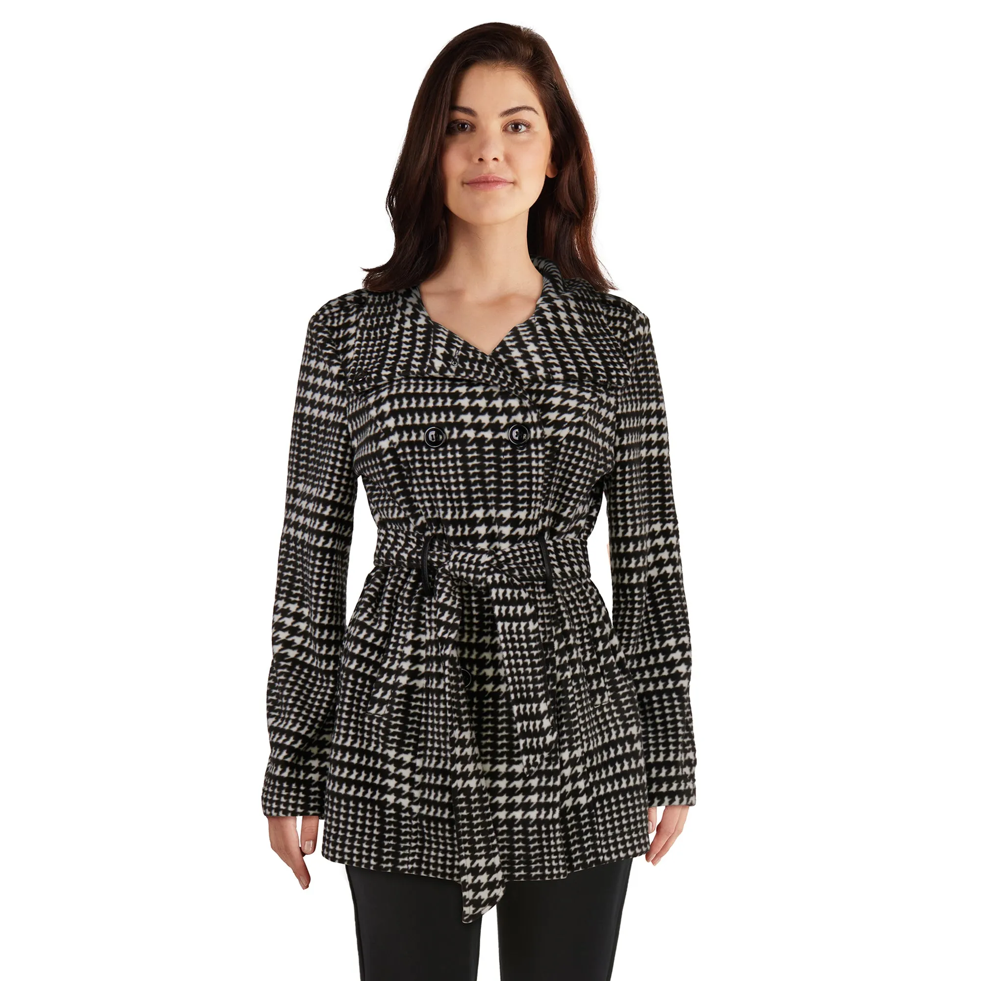 mySTYLE Women's Houndstooth Peacoat sold by Giant Tiger