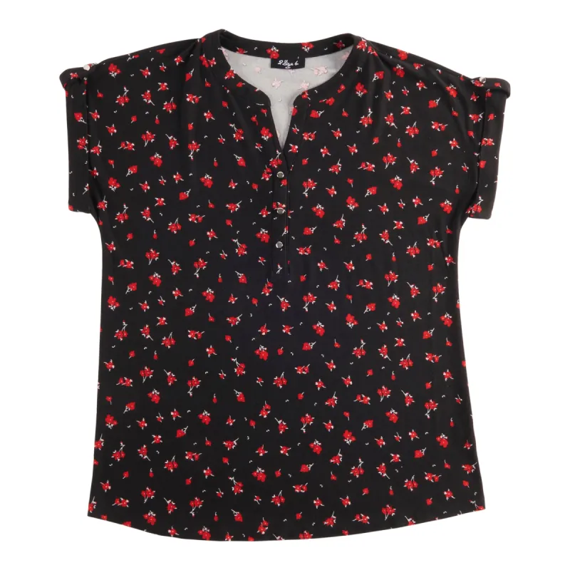 Women's Printed Henley Top sold by Giant Tiger