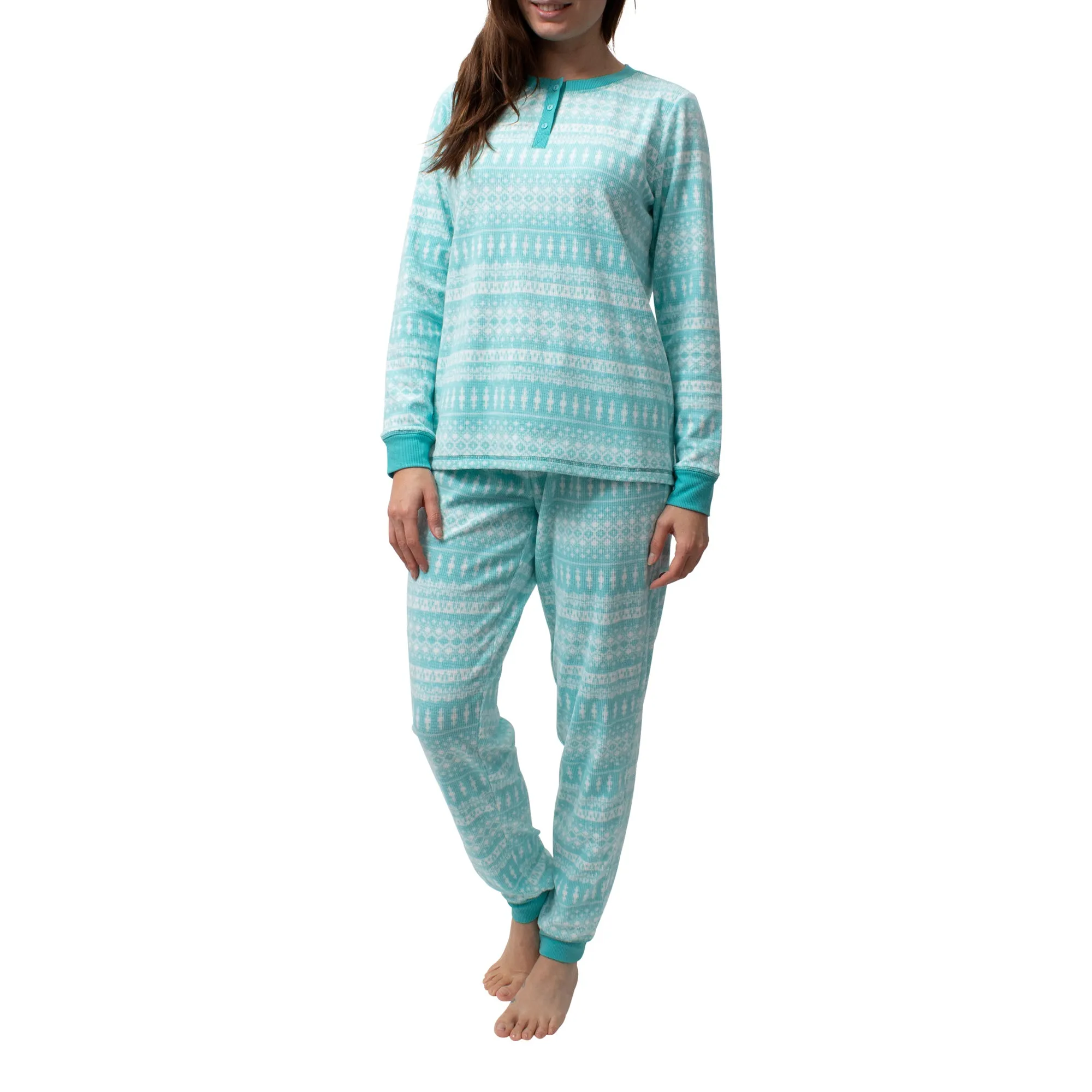Carisma Women's Brushed Waffle PJ Set, 2-piece sold by Giant Tiger product image thumbnail 3