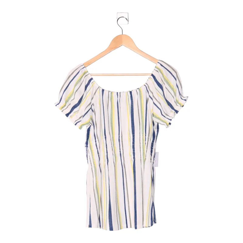 mySTYLE Women's Cool Comfort Eyelet Striped Top sold by Giant Tiger