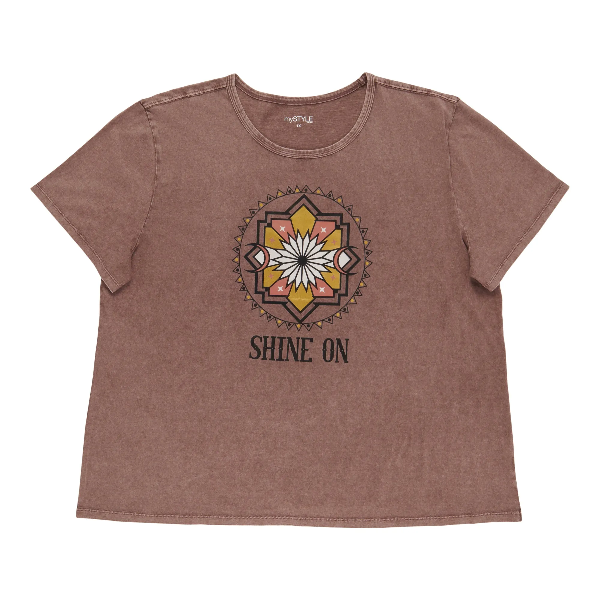 mySTYLE Women's Plus Foil Screen Tee sold by Giant Tiger