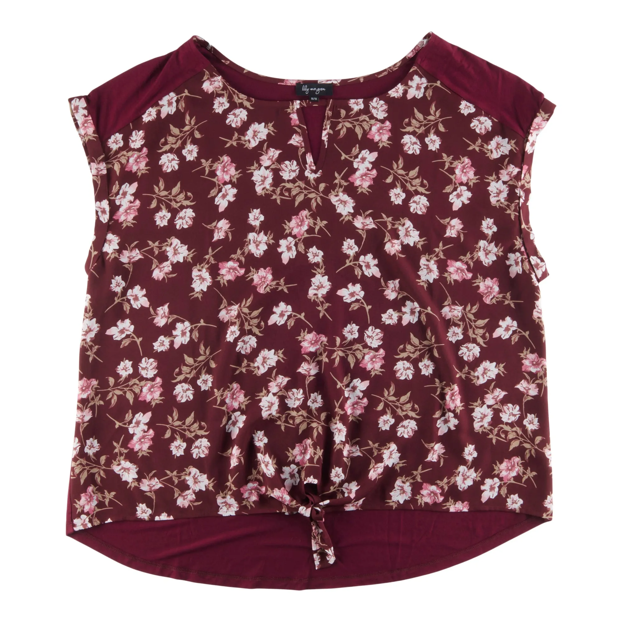 lily morgan Women's Plus Trendsetters Knit Back Keyhole Blouse sold by Giant Tiger product image thumbnail 2