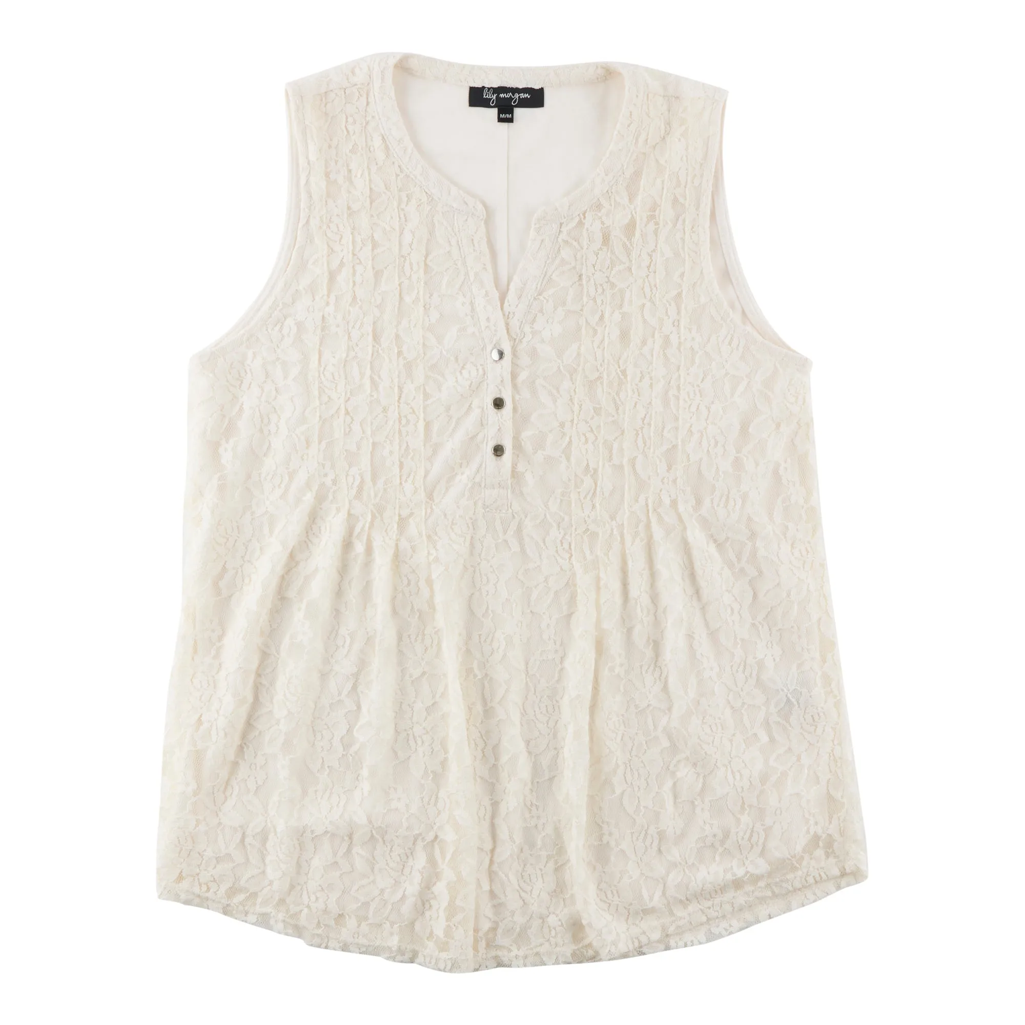 lily morgan Women's Trendsetters Pintuck Lace Cami sold by Giant Tiger product image thumbnail 2