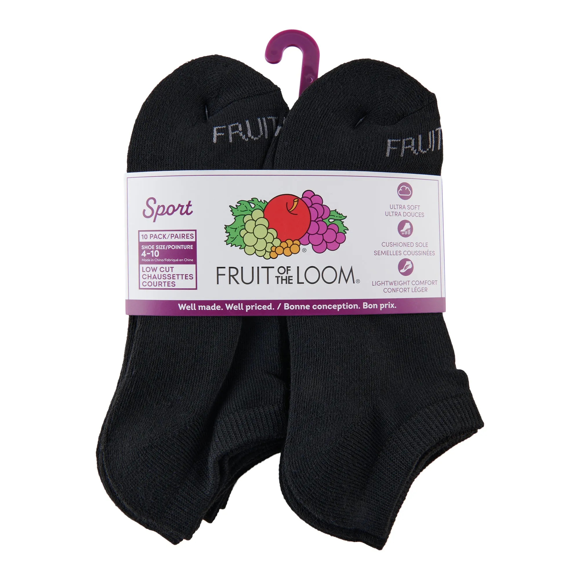 Fruit of the Loom Women's Ankle Socks, 10-Pack sold by Giant Tiger product image thumbnail 4