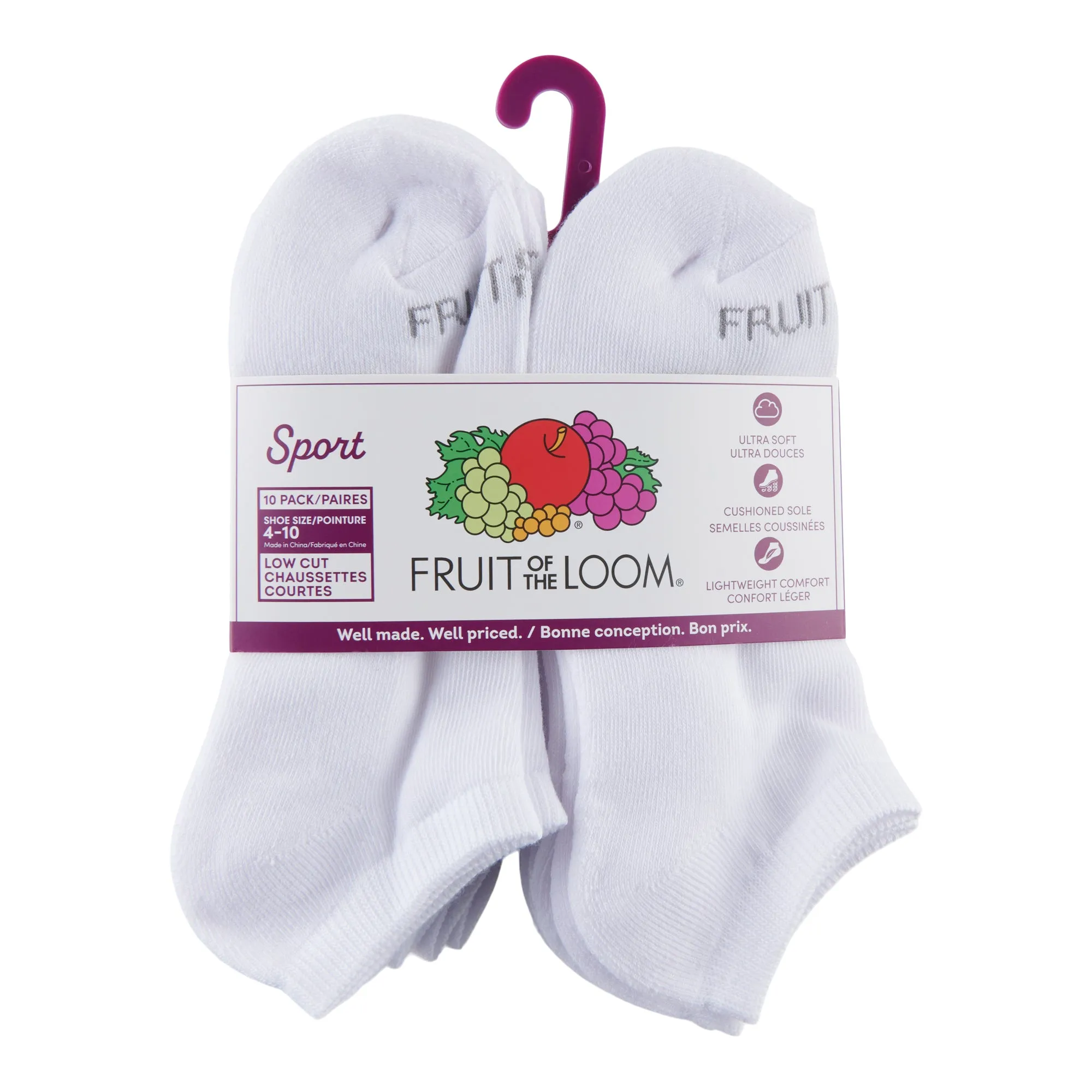 Fruit of the Loom Women's Ankle Socks, 10-Pack sold by Giant Tiger product image thumbnail 3