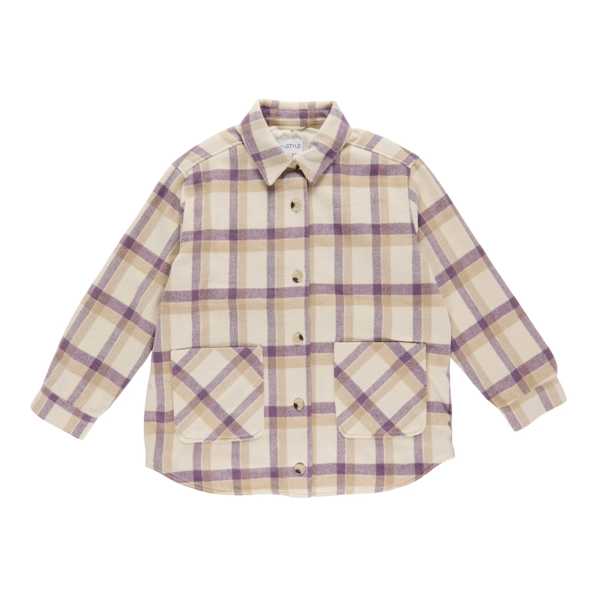 mySTYLE Women's Plus Casual Long Sleeve Lined Plaid Shacket sold by Giant Tiger