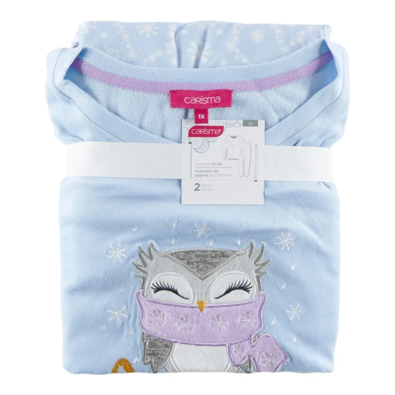 Carisma Women's Plus Bunny Fleece PJ Set, 2-Piece sold by Giant Tiger