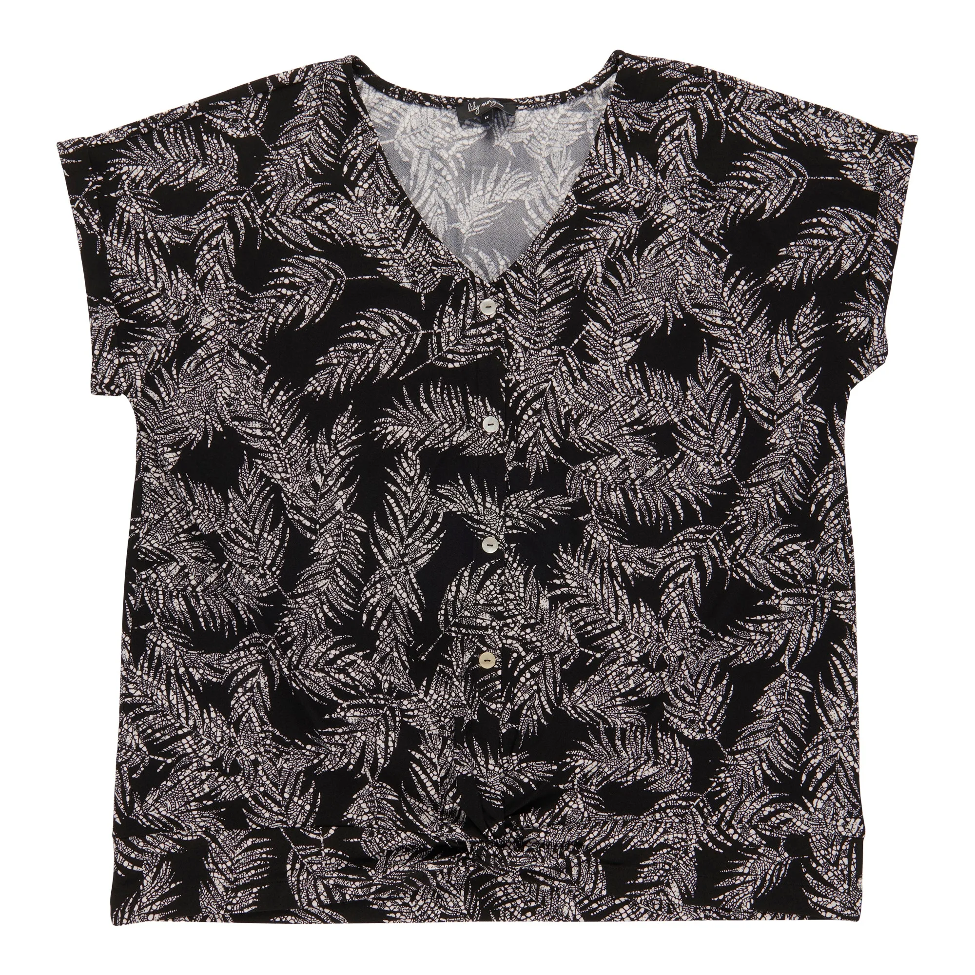 lily morgan Women's Plus Short Sleeve Blouse sold by Giant Tiger product image thumbnail 3