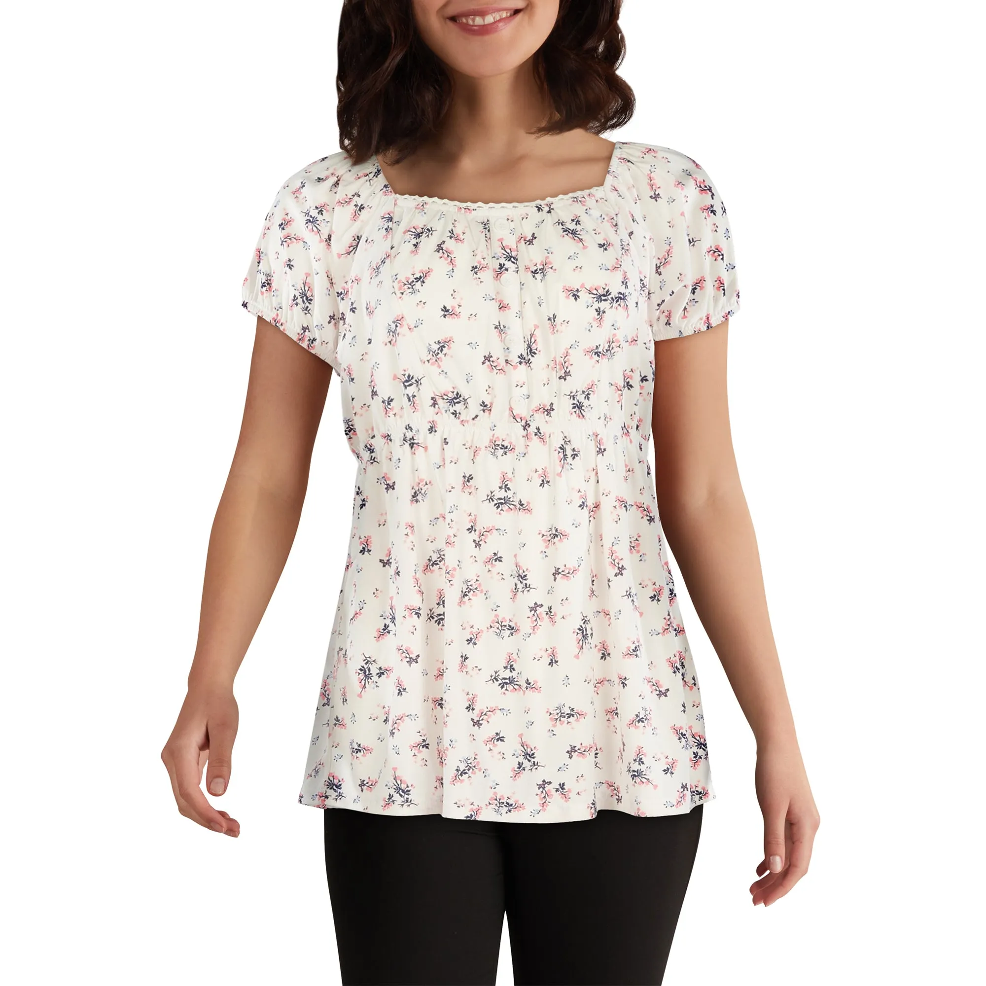 mySTYLE Women's Cool Comfort Button Front Top sold by Giant Tiger