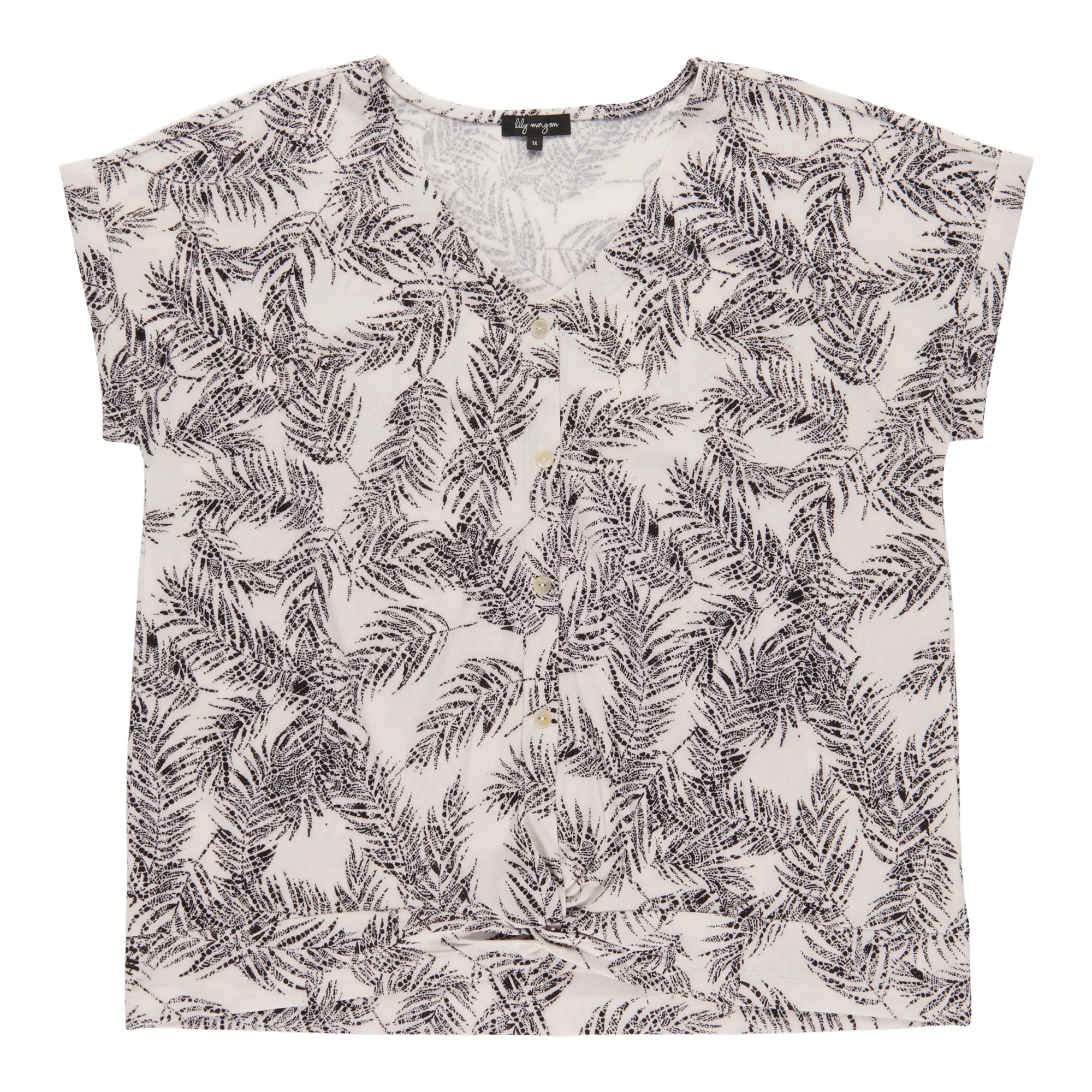 lily morgan Women's Plus Short Sleeve Blouse sold by Giant Tiger product image thumbnail 4