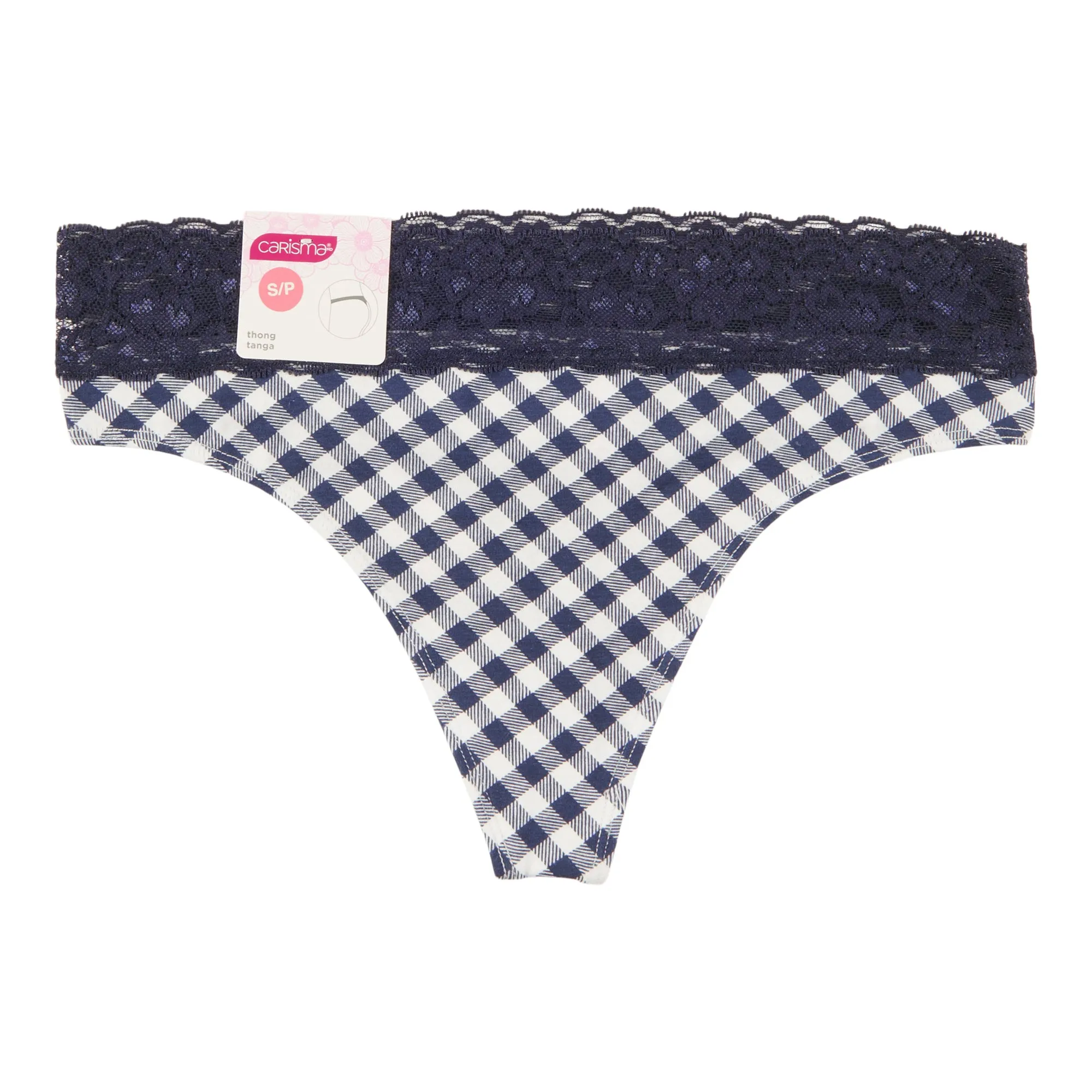 Carisma Women's Cotton Lace Thong sold by Giant Tiger