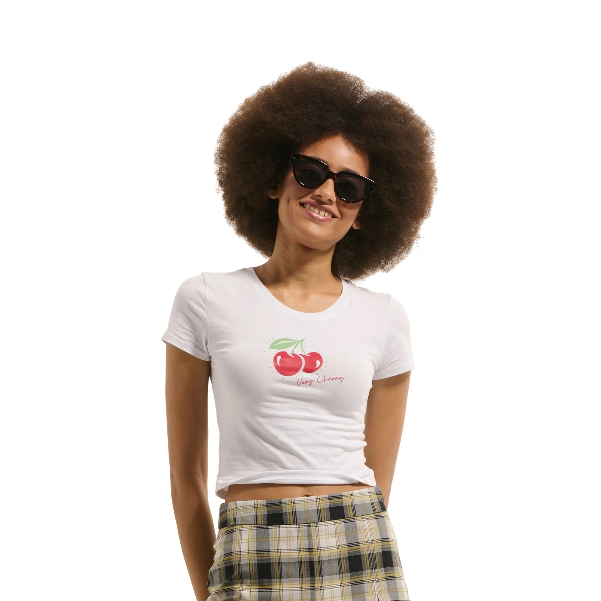 Women's Short Sleeve Cropped Tee sold by Giant Tiger