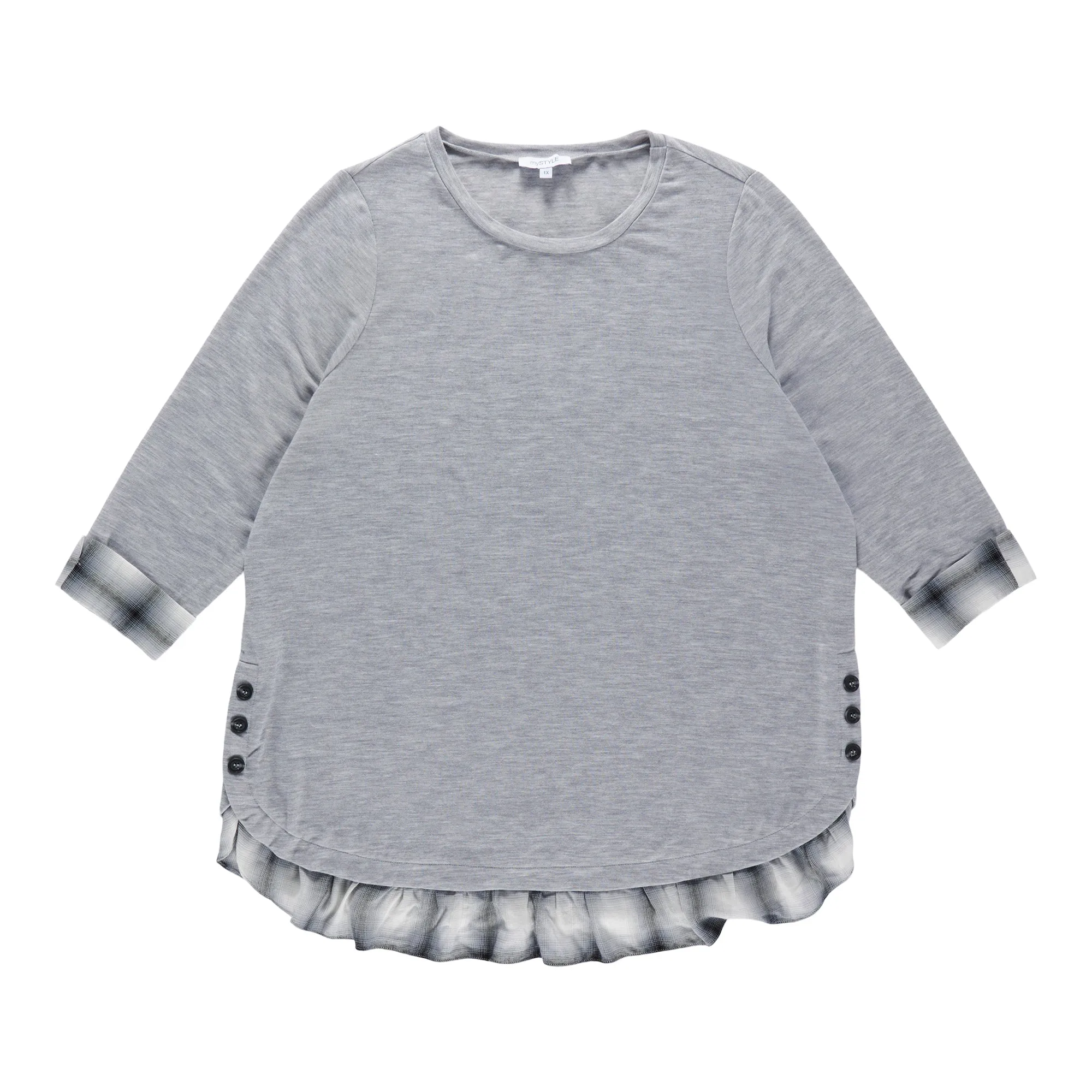 mySTYLE Women's Long Sleeve Fooler Top sold by Giant Tiger