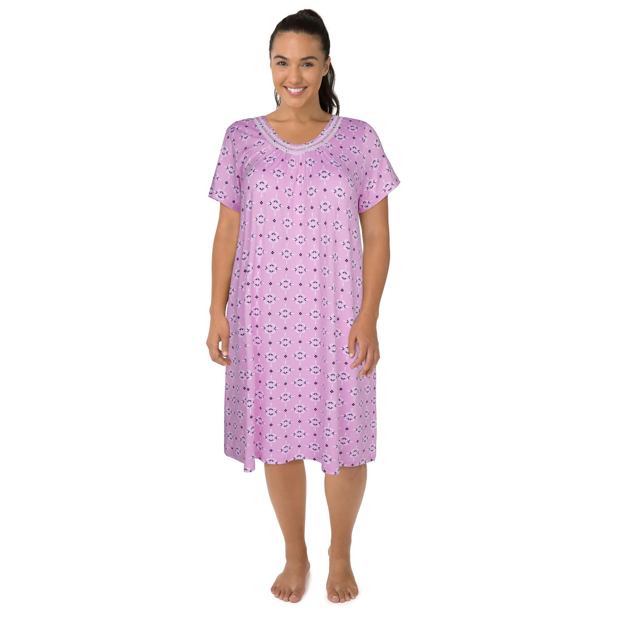 Carisma Women's Plus V-Neck Sleep Shirt sold by Giant Tiger product image thumbnail 2