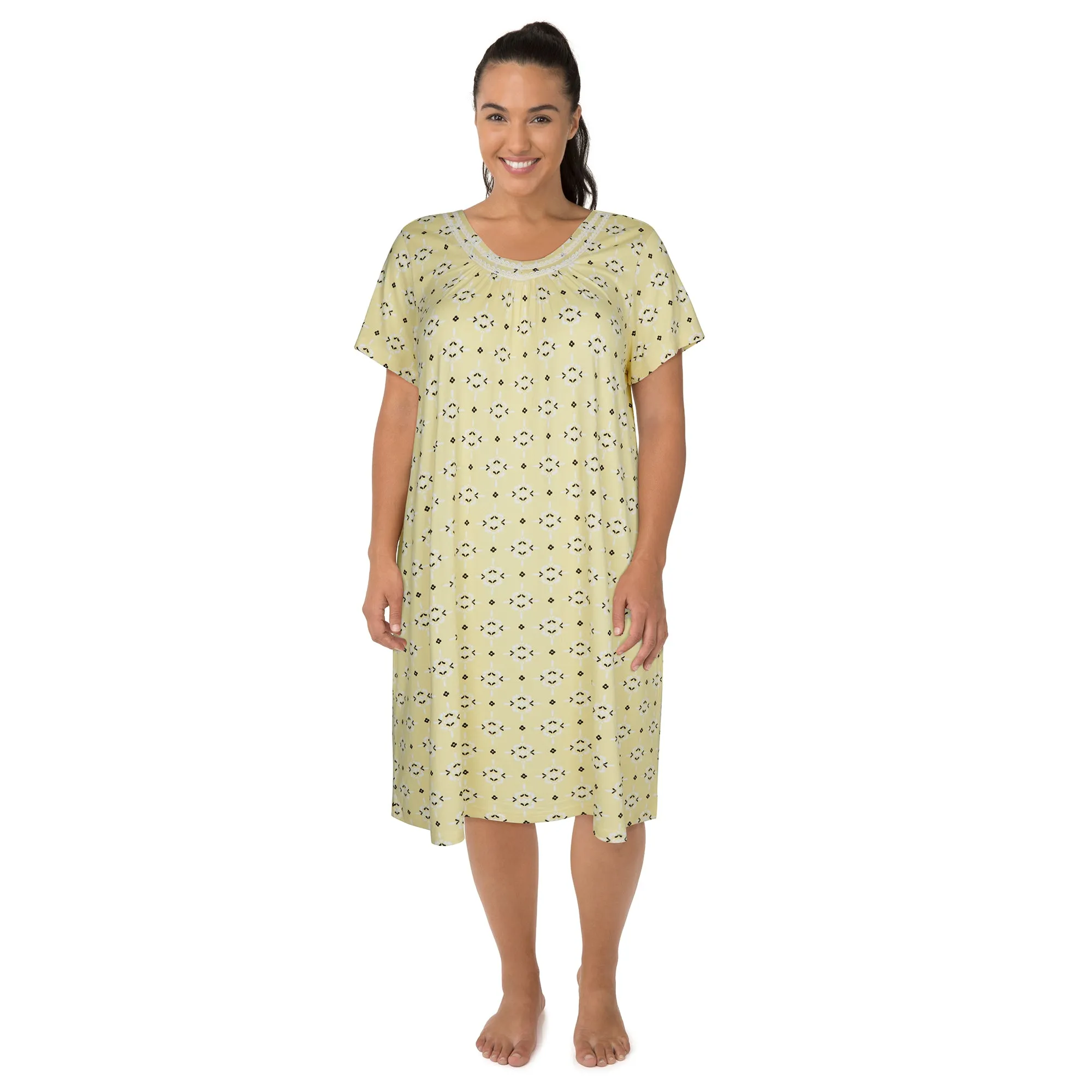 Carisma Women's Plus V-Neck Sleep Shirt sold by Giant Tiger product image thumbnail 3