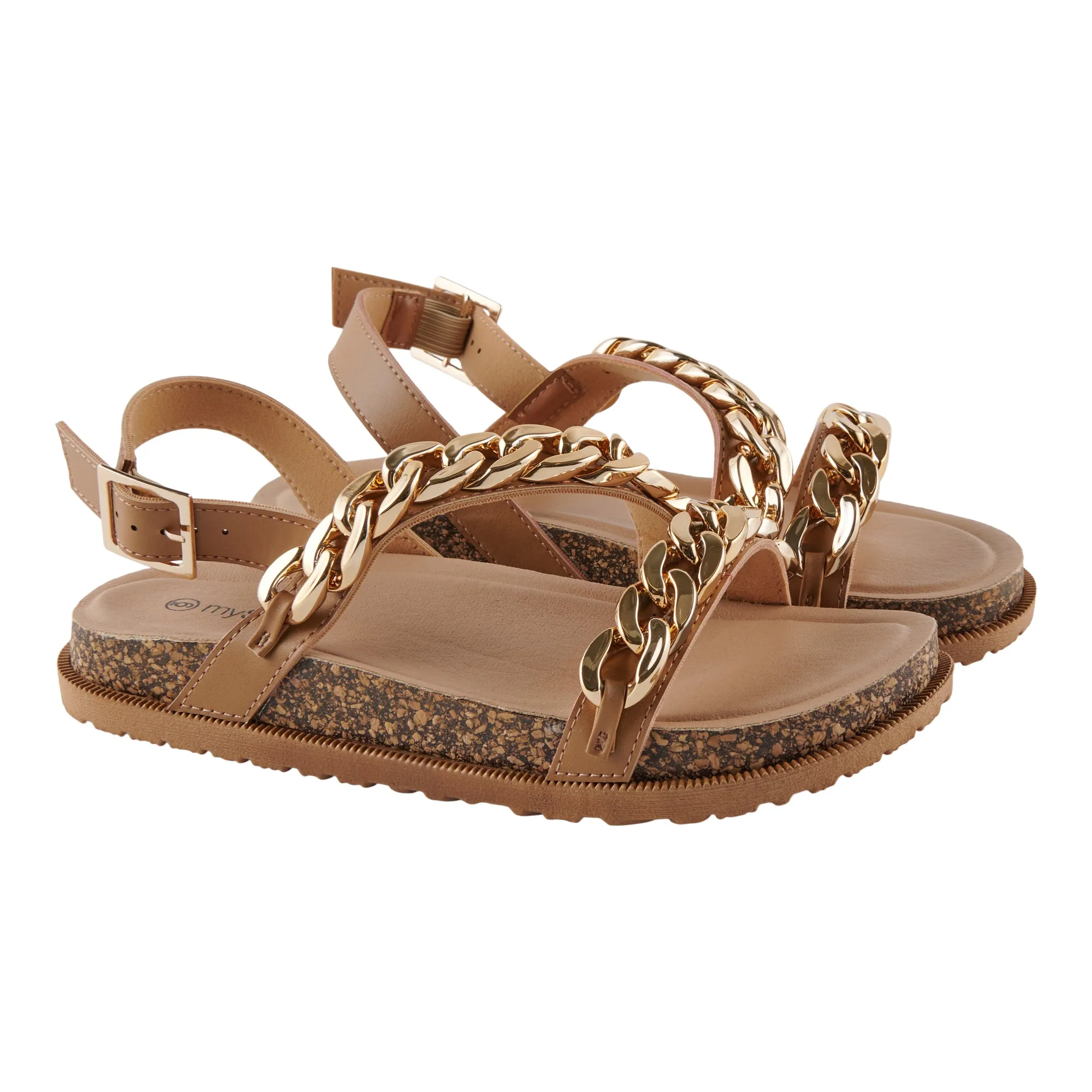 mySTYLE Women's Chain Footbed Sandals sold by Giant Tiger