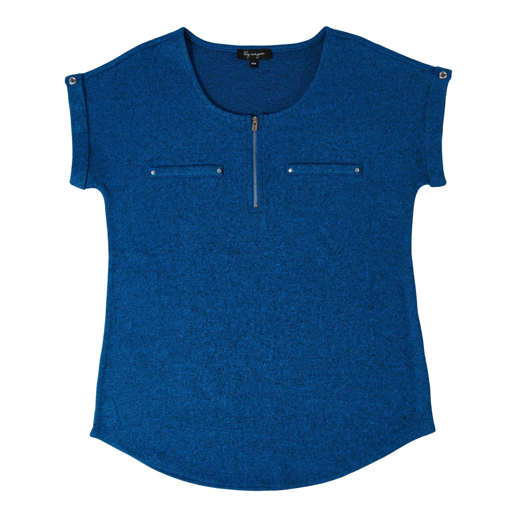 lily morgan Women's Urban Chic Zip Front Snit Top sold by Giant Tiger product image thumbnail 3