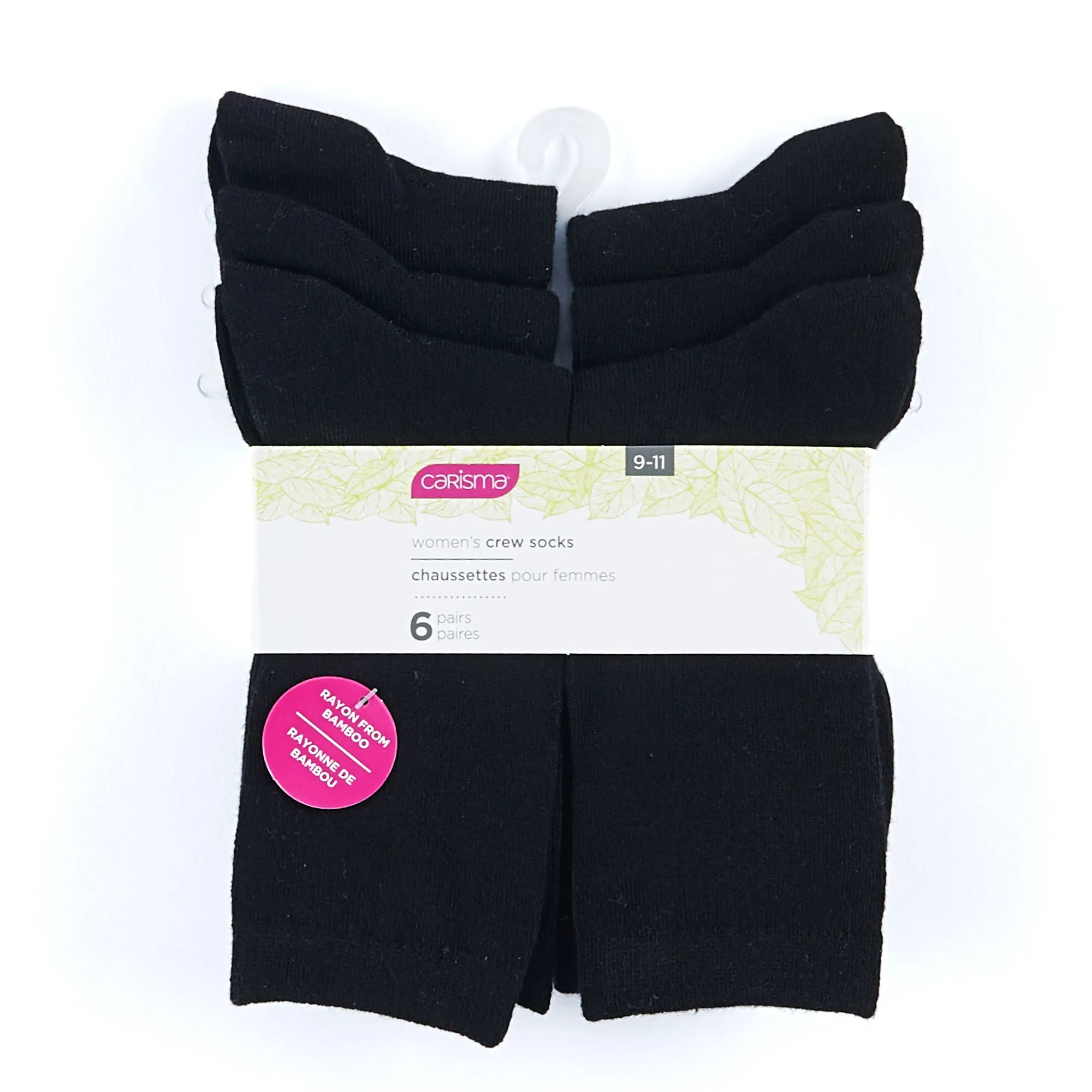 Carisma Women's Bamboo Crew Socks, 6-Pack sold by Giant Tiger product image thumbnail 3
