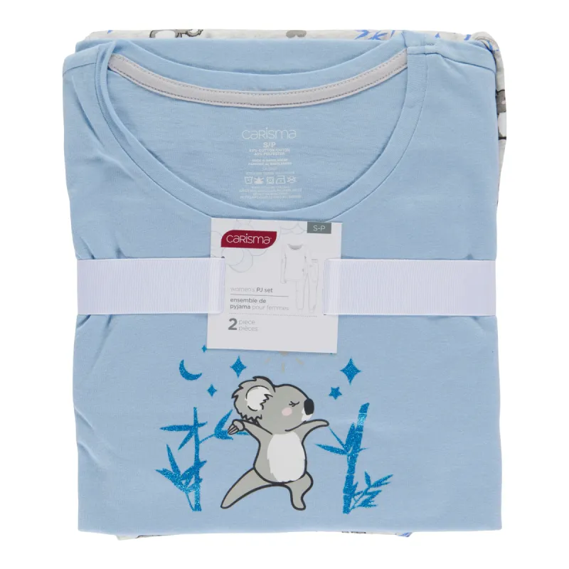 Carisma Women's Cotton/Polyester Blend PJ Set, 2-Piece sold by Giant Tiger